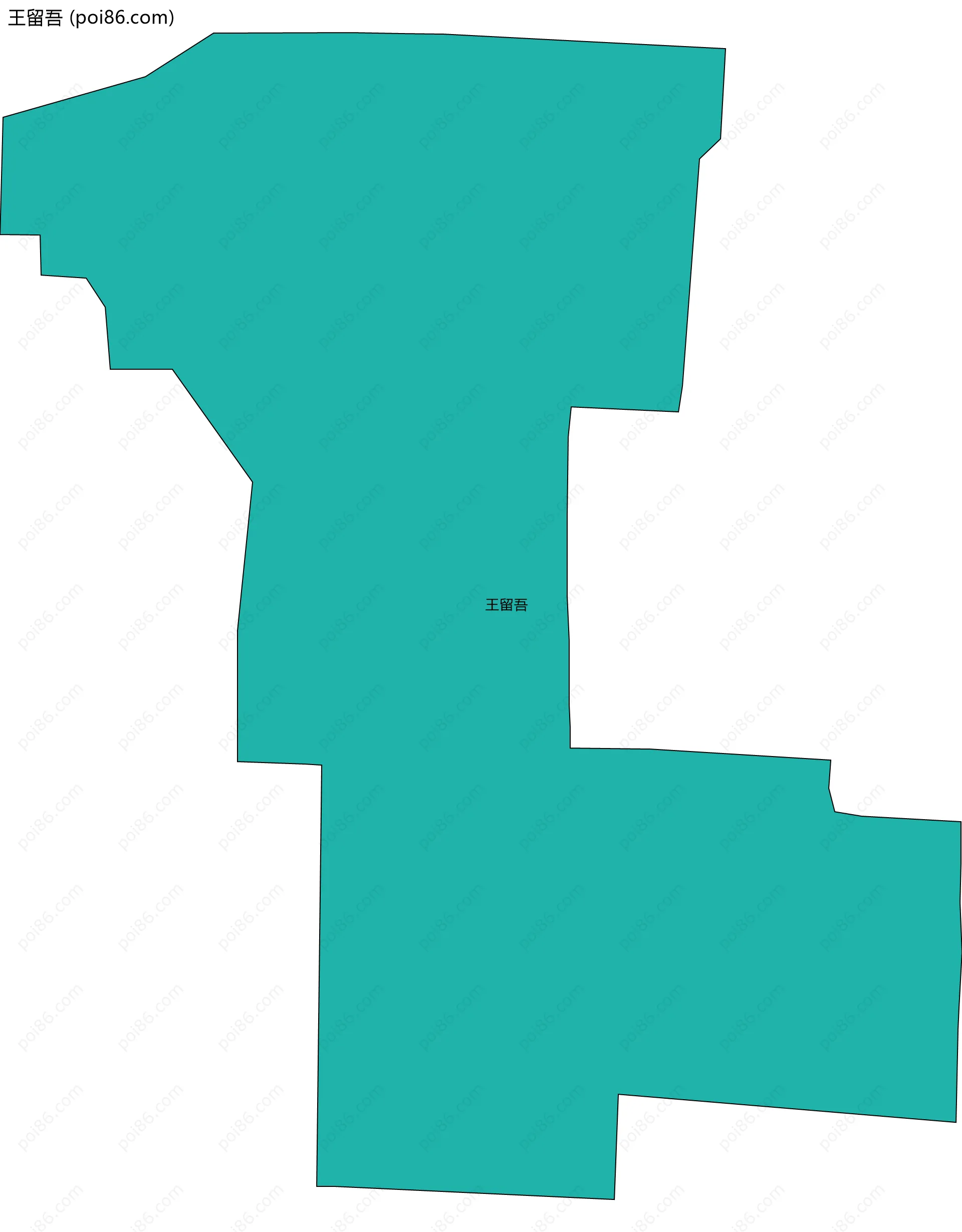 王留吾边界地图