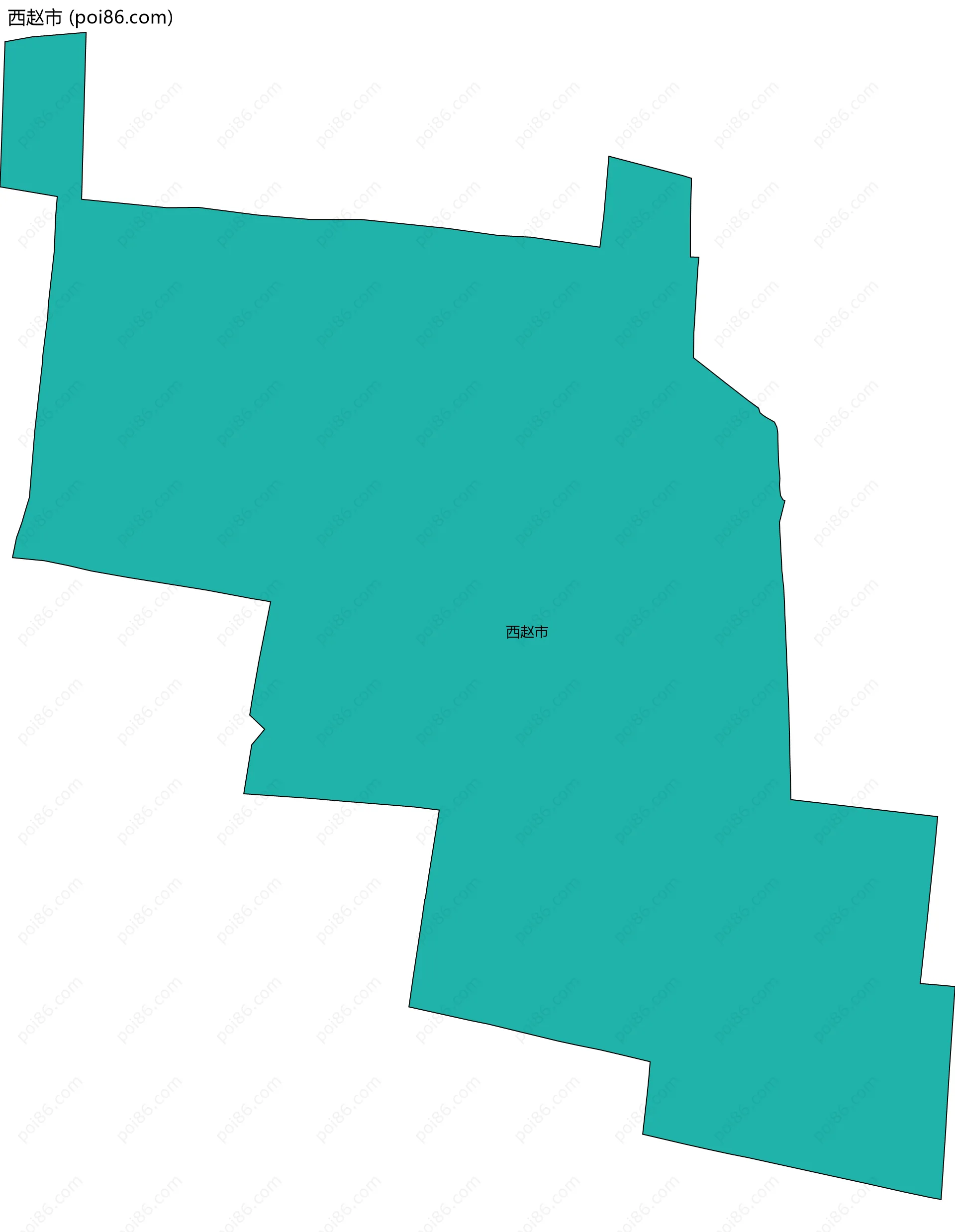 西赵市边界地图