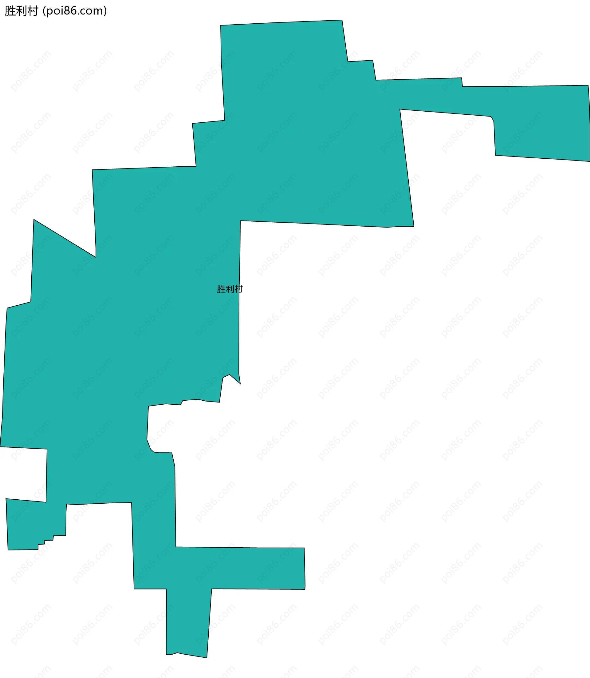 胜利村边界地图