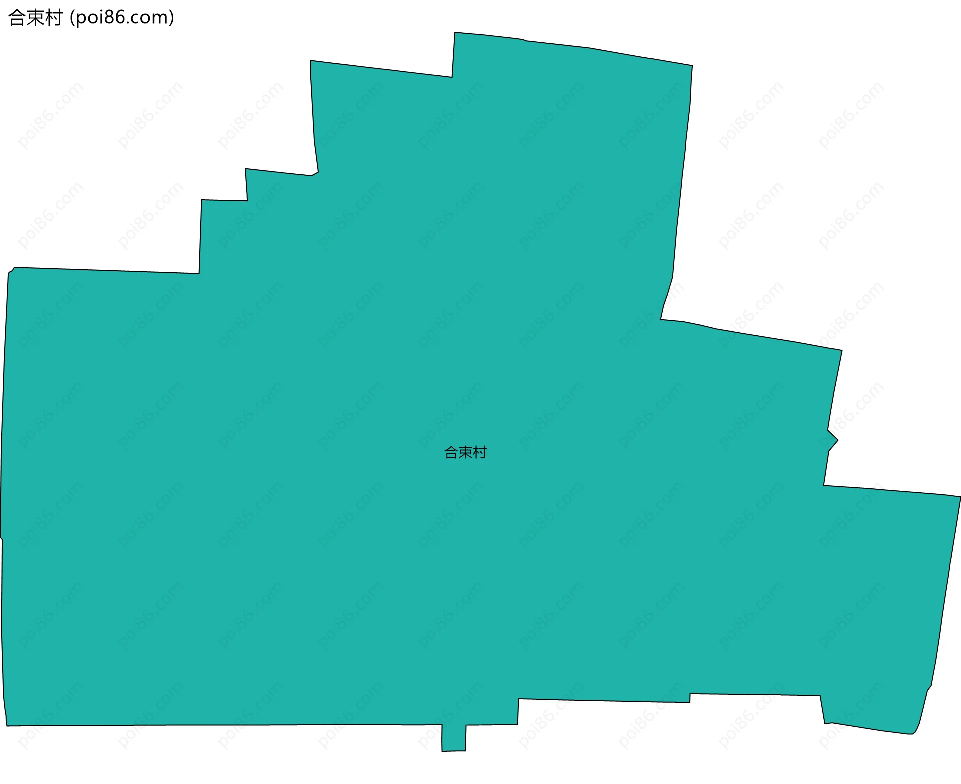 合束村边界地图
