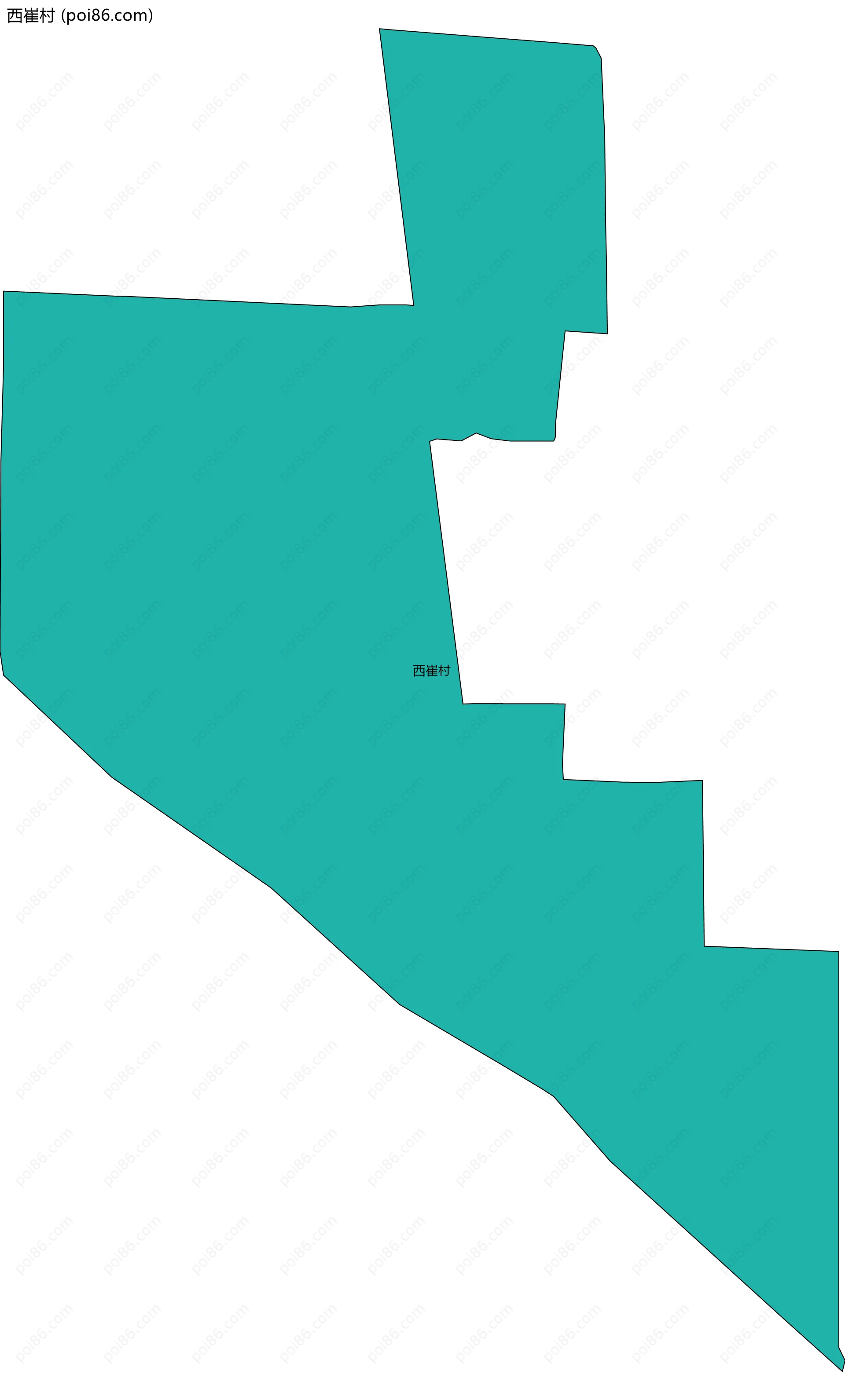 西崔村边界地图