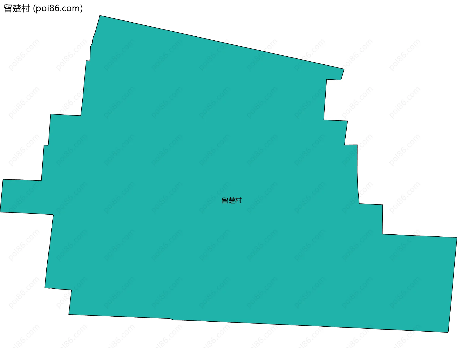 留楚村边界地图
