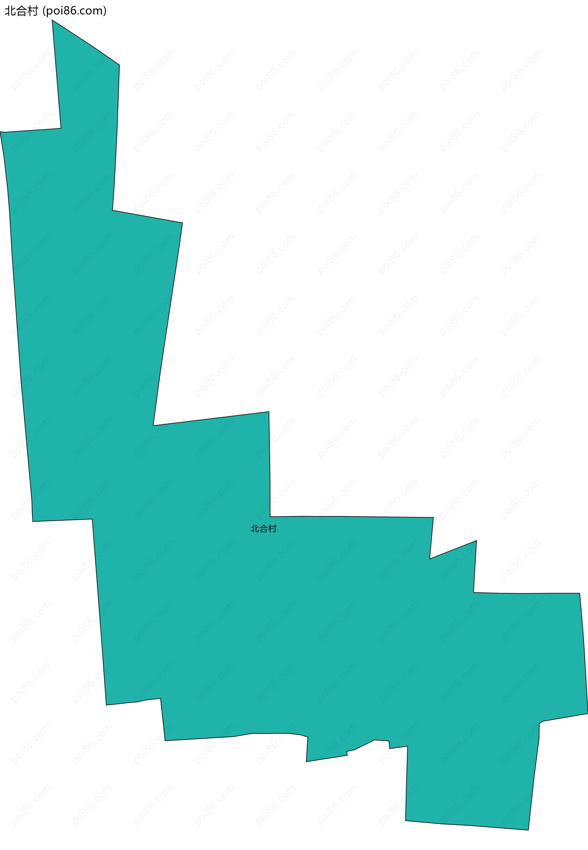 北合村边界地图