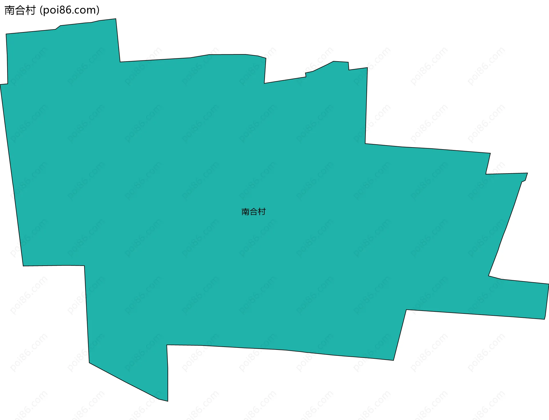 南合村边界地图