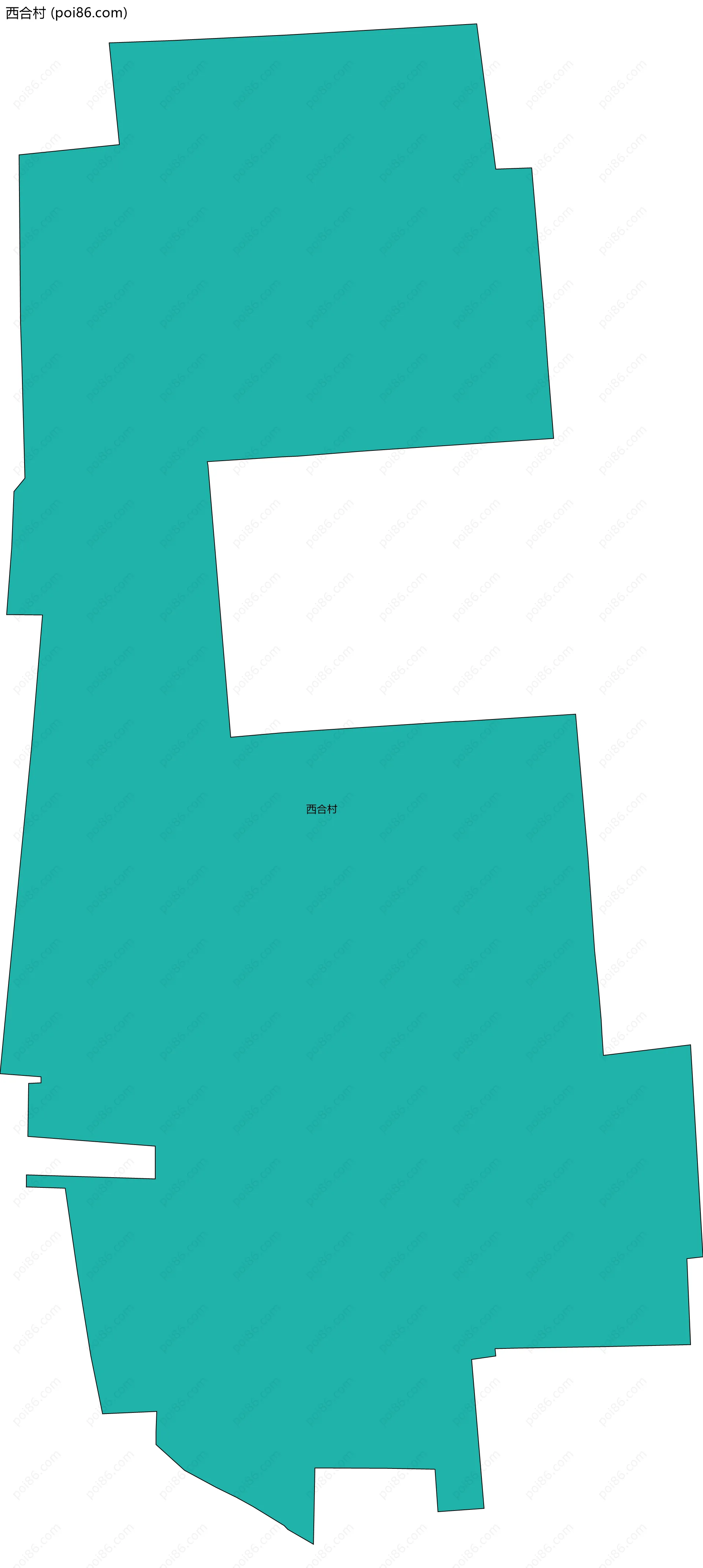 西合村边界地图