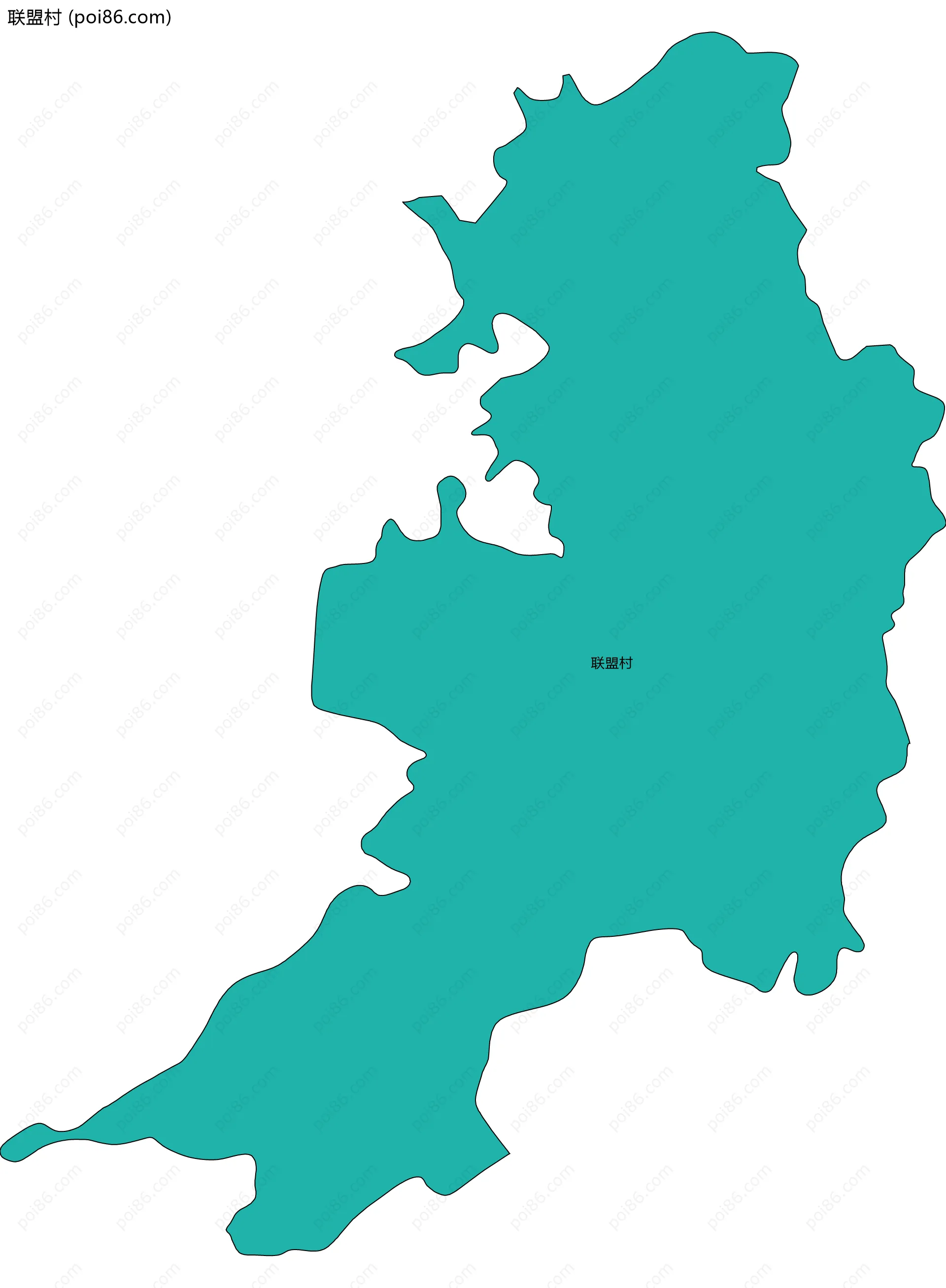 联盟村边界地图