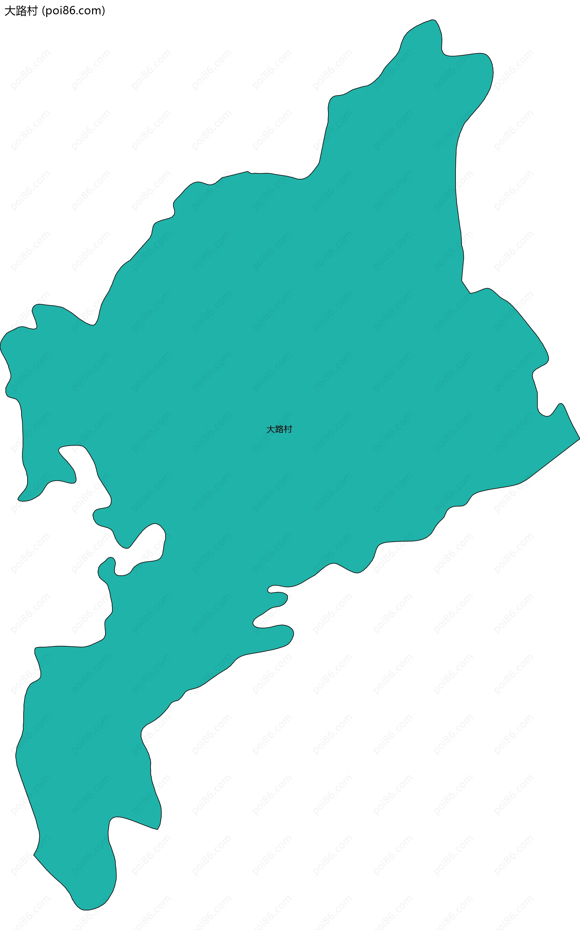大路村边界地图
