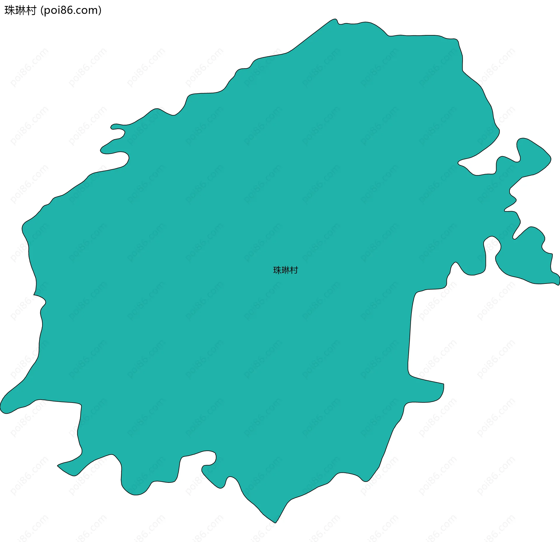 珠琳村边界地图