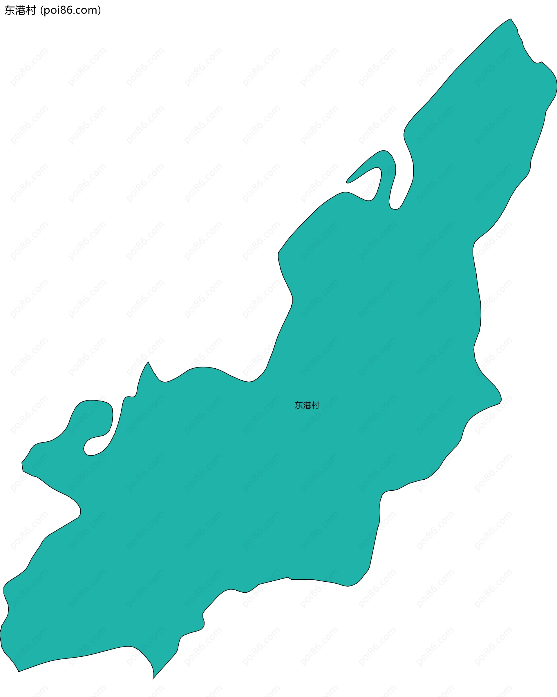 东港村边界地图