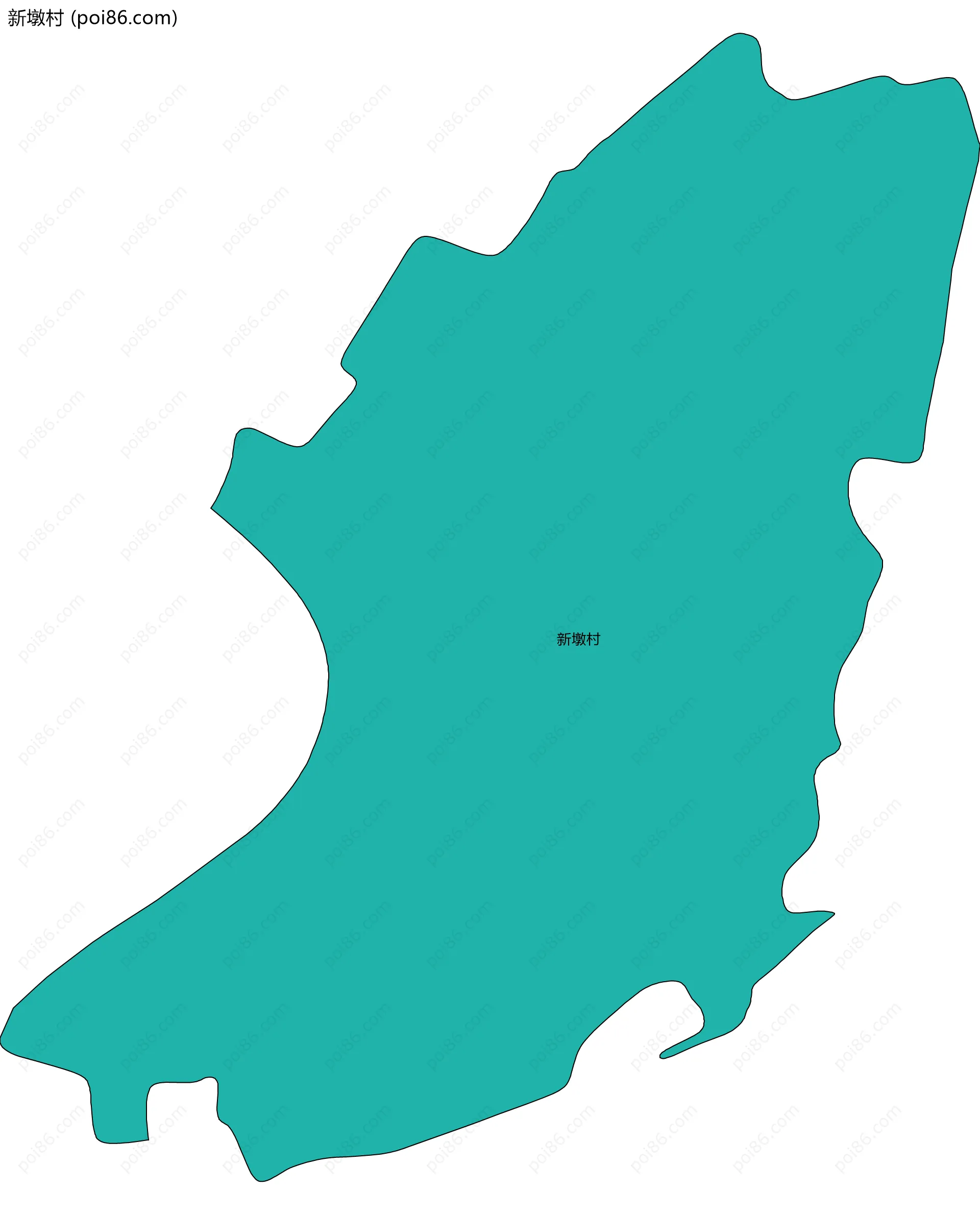 新墩村边界地图