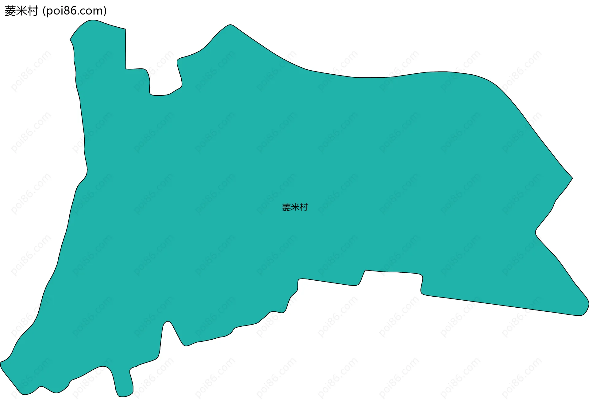 菱米村边界地图
