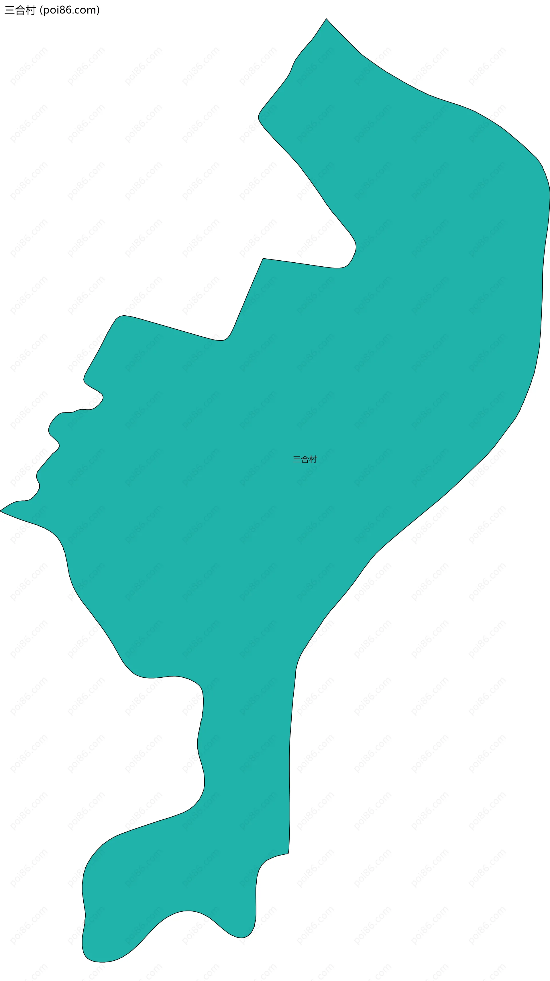 三合村边界地图