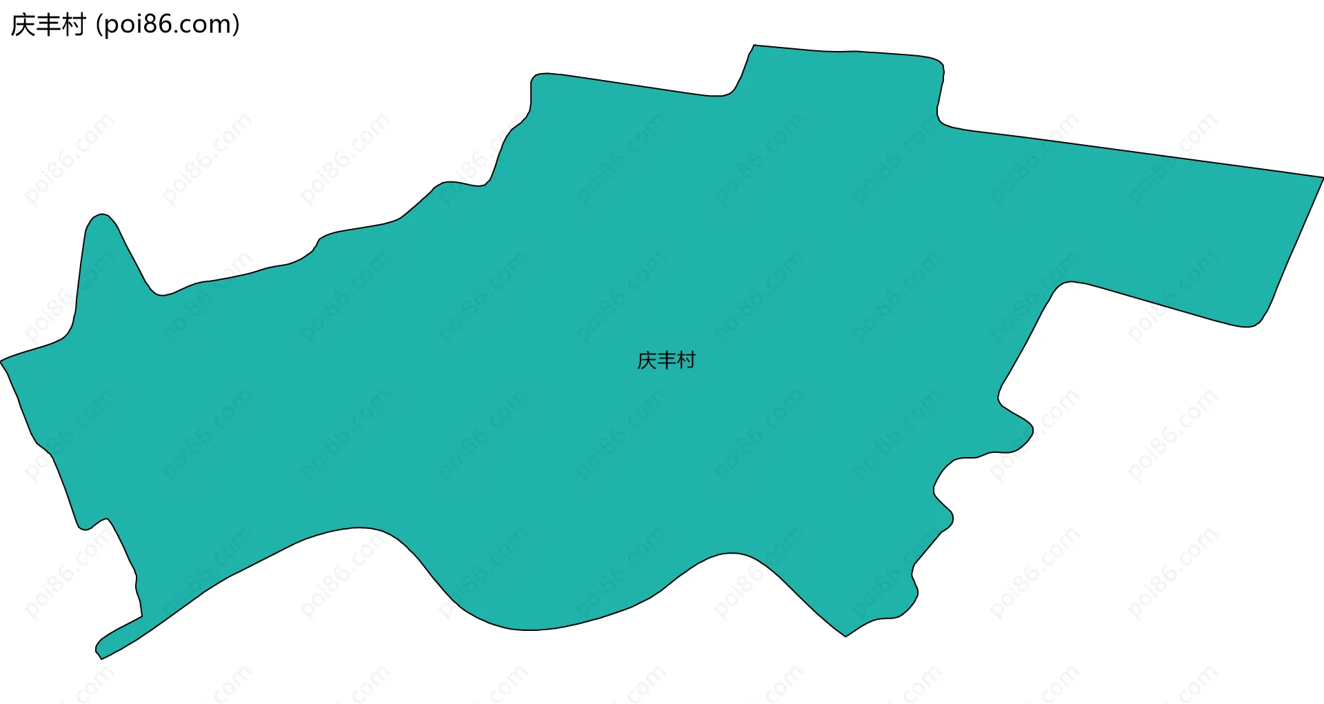 庆丰村边界地图