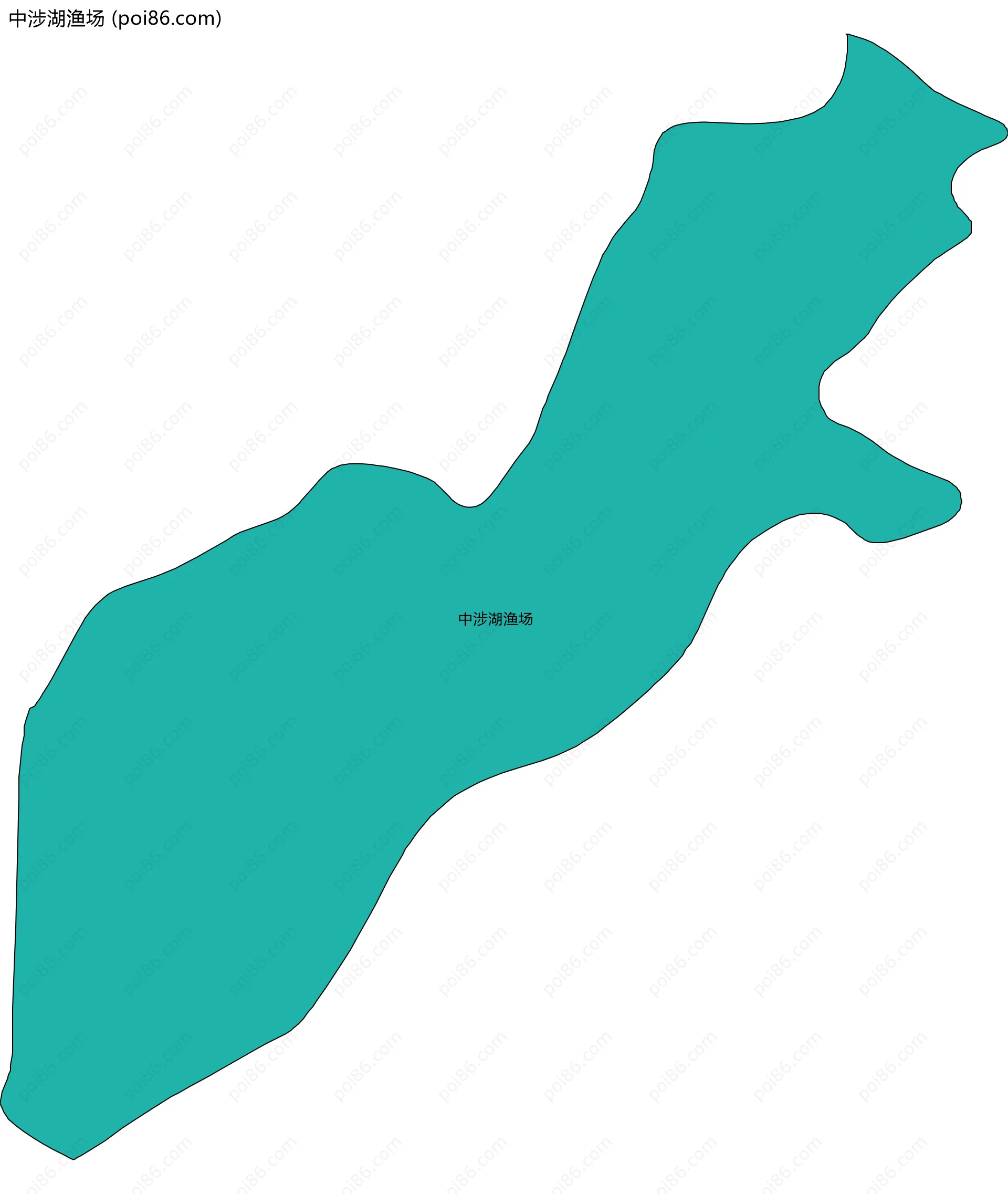 中涉湖渔场边界地图