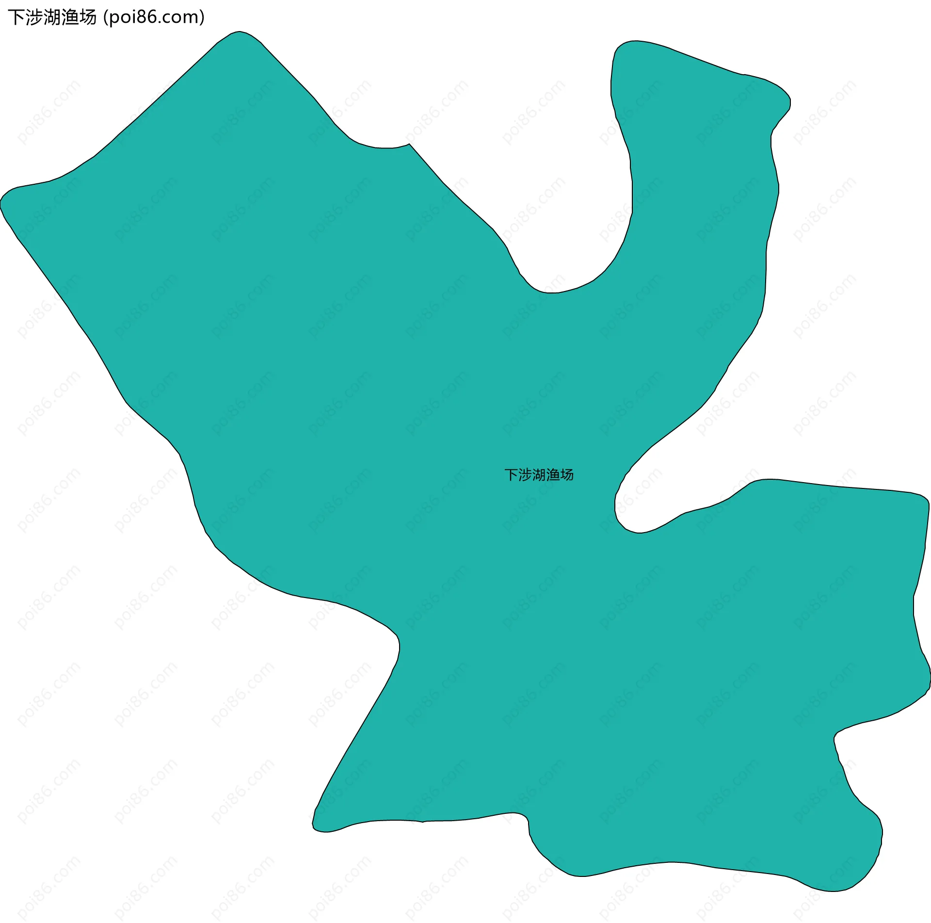 下涉湖渔场边界地图