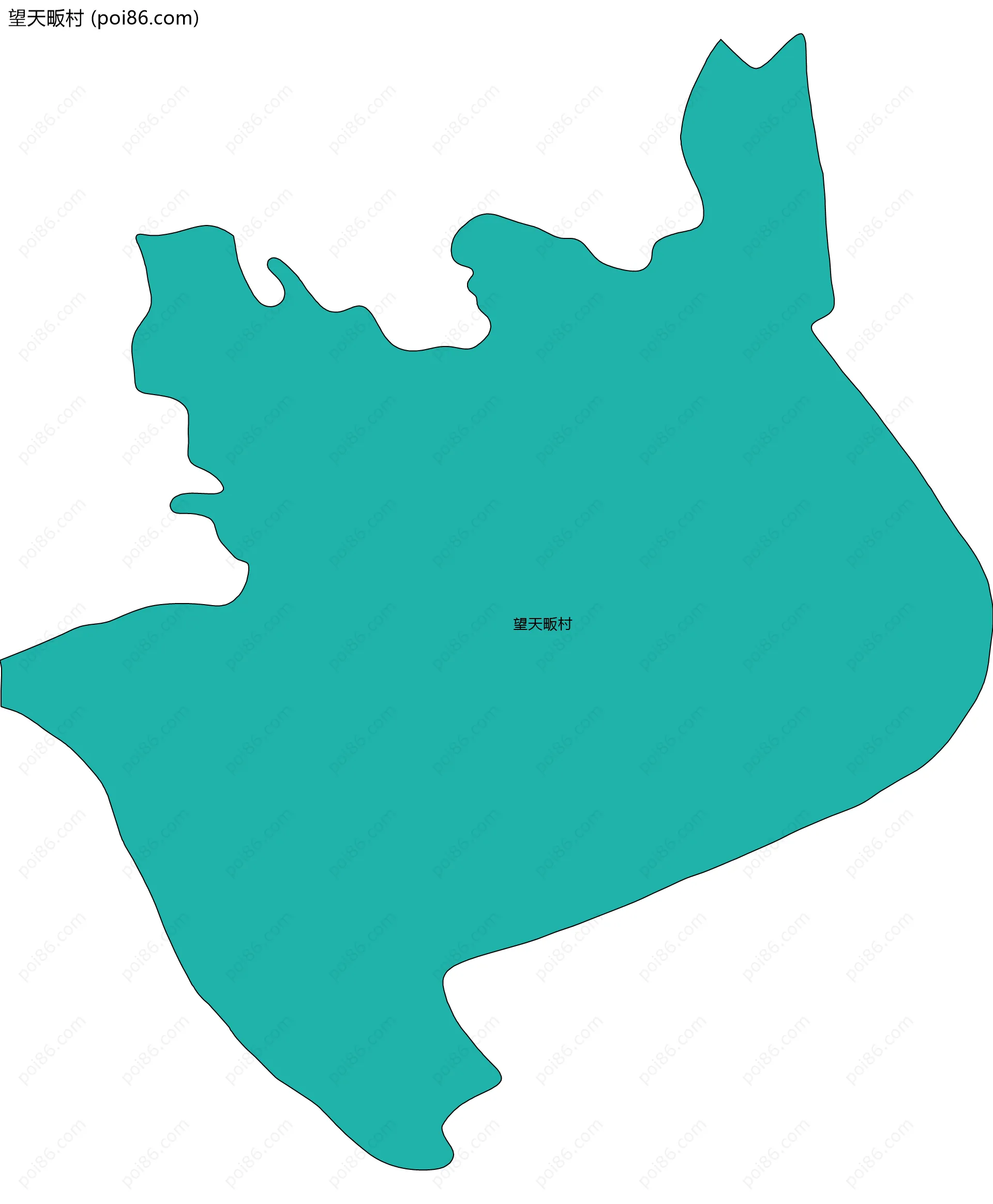 望天畈村边界地图