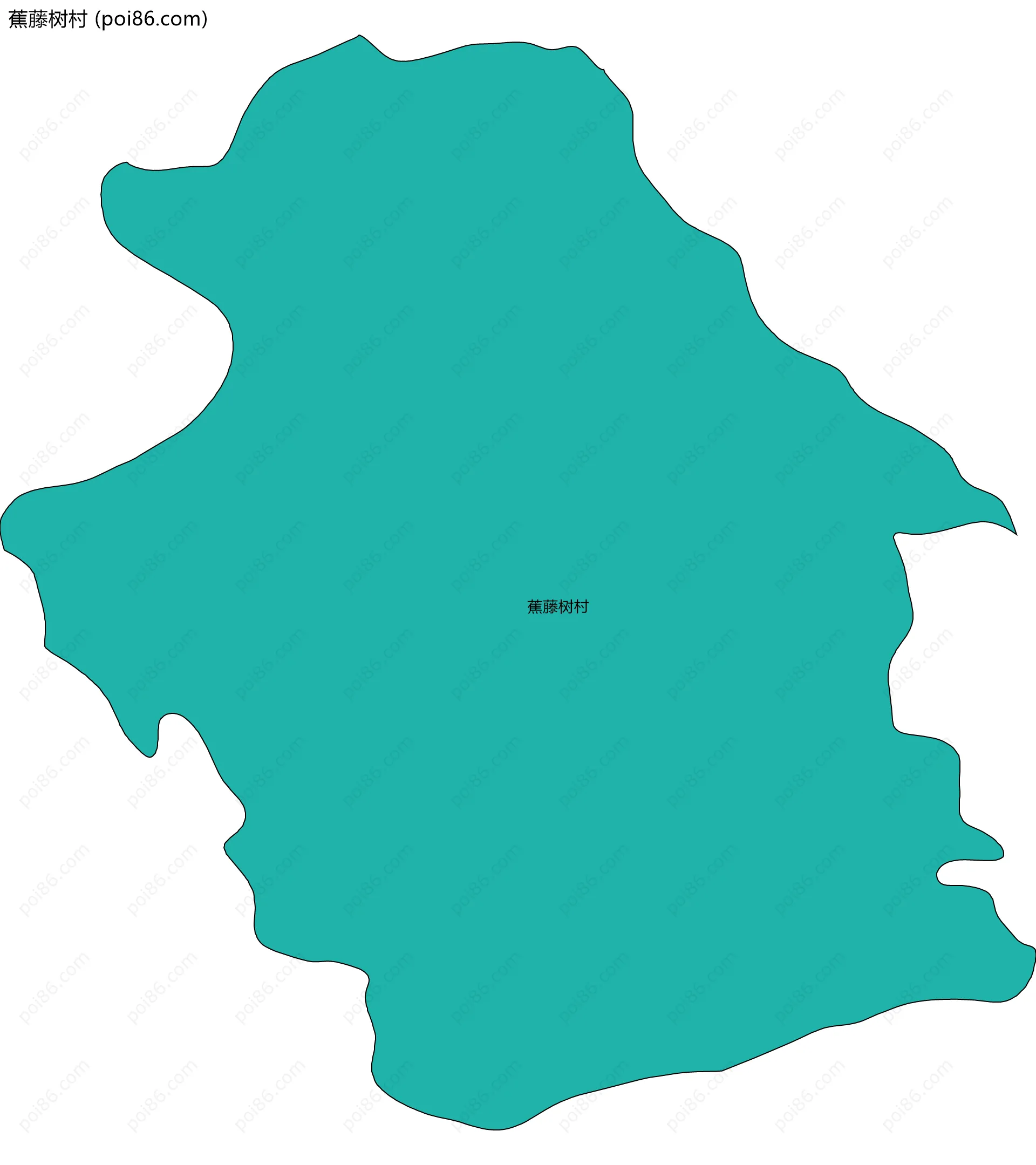 蕉藤树村边界地图