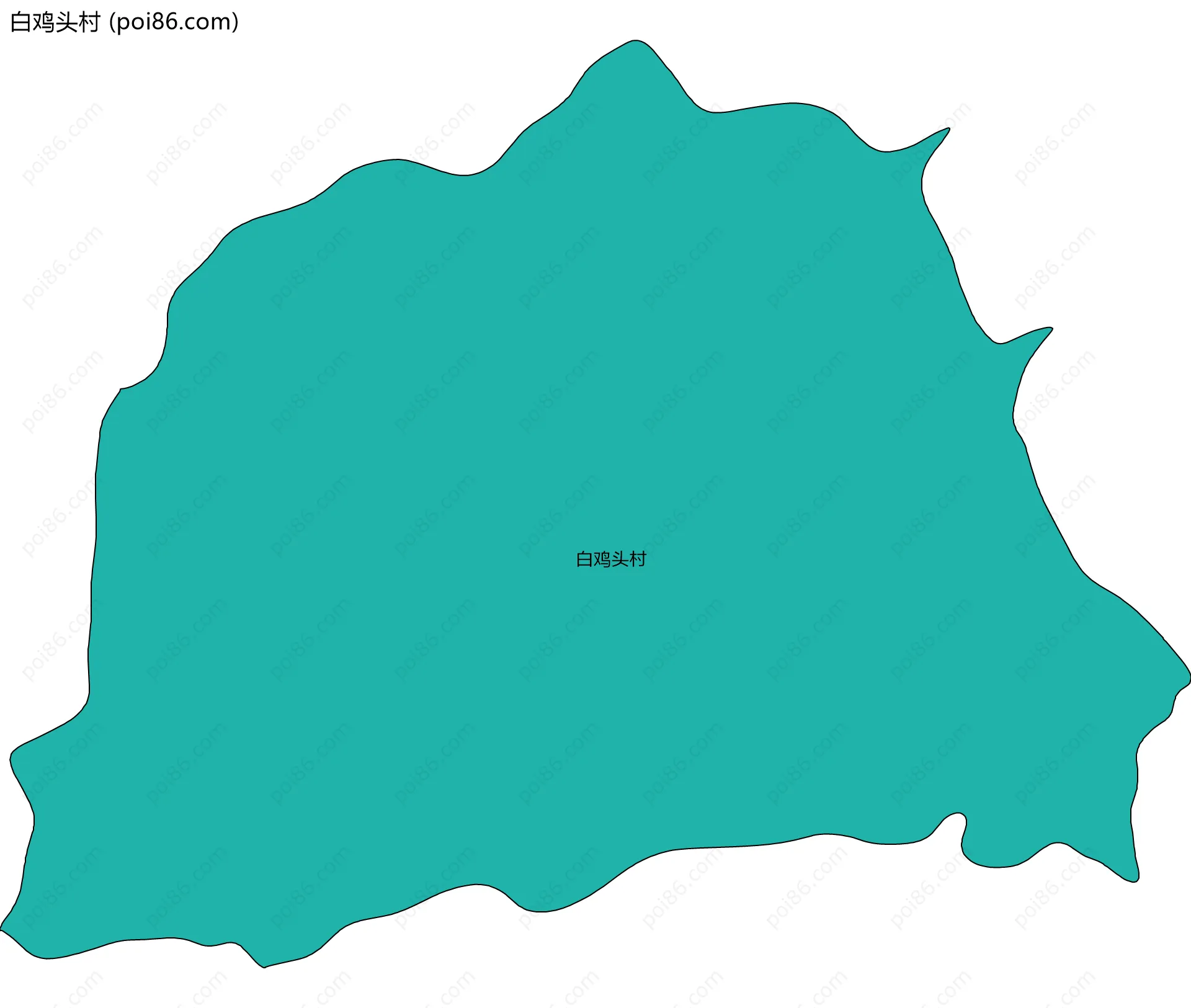 白鸡头村边界地图