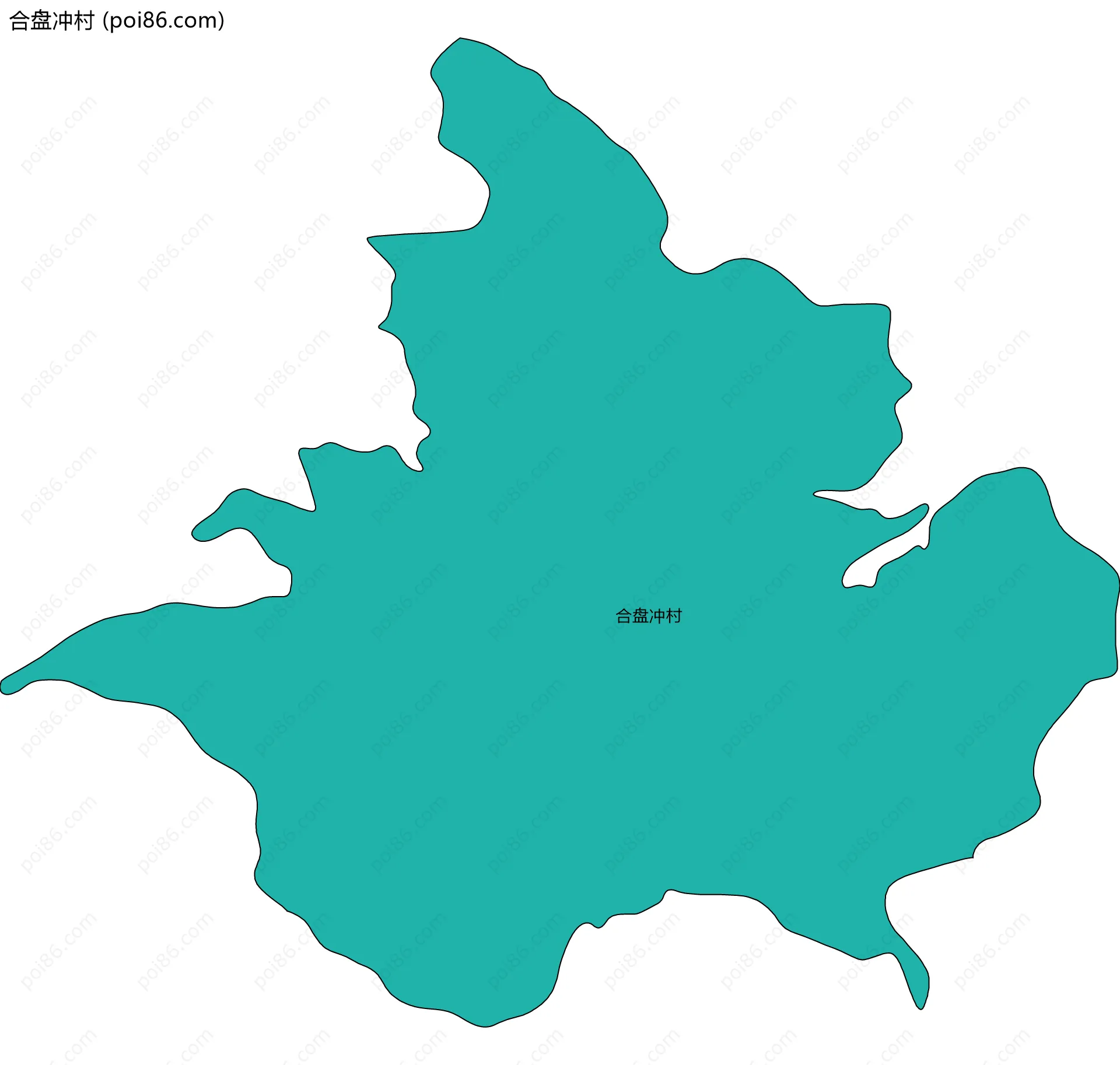 合盘冲村边界地图