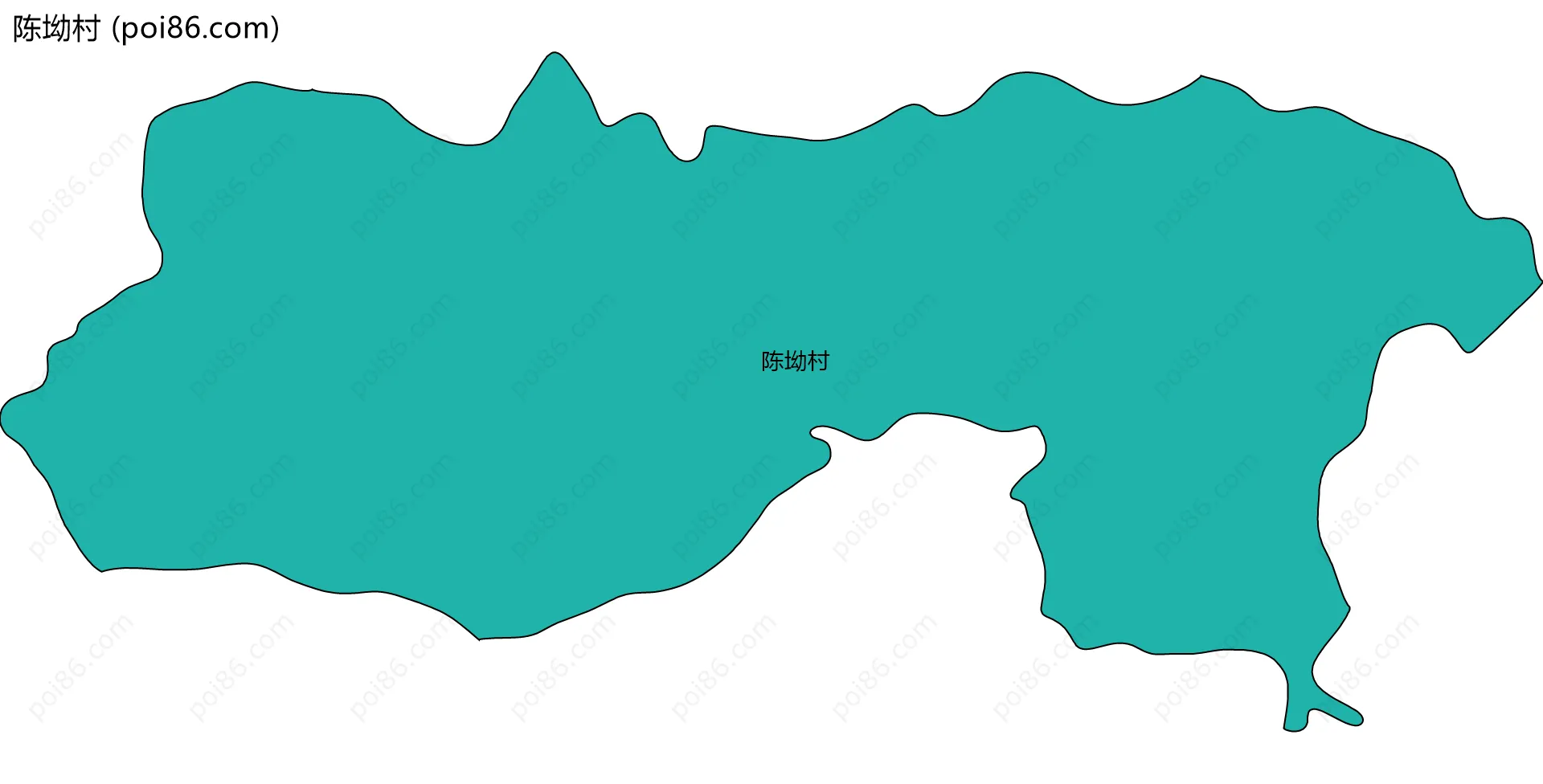 陈坳村边界地图