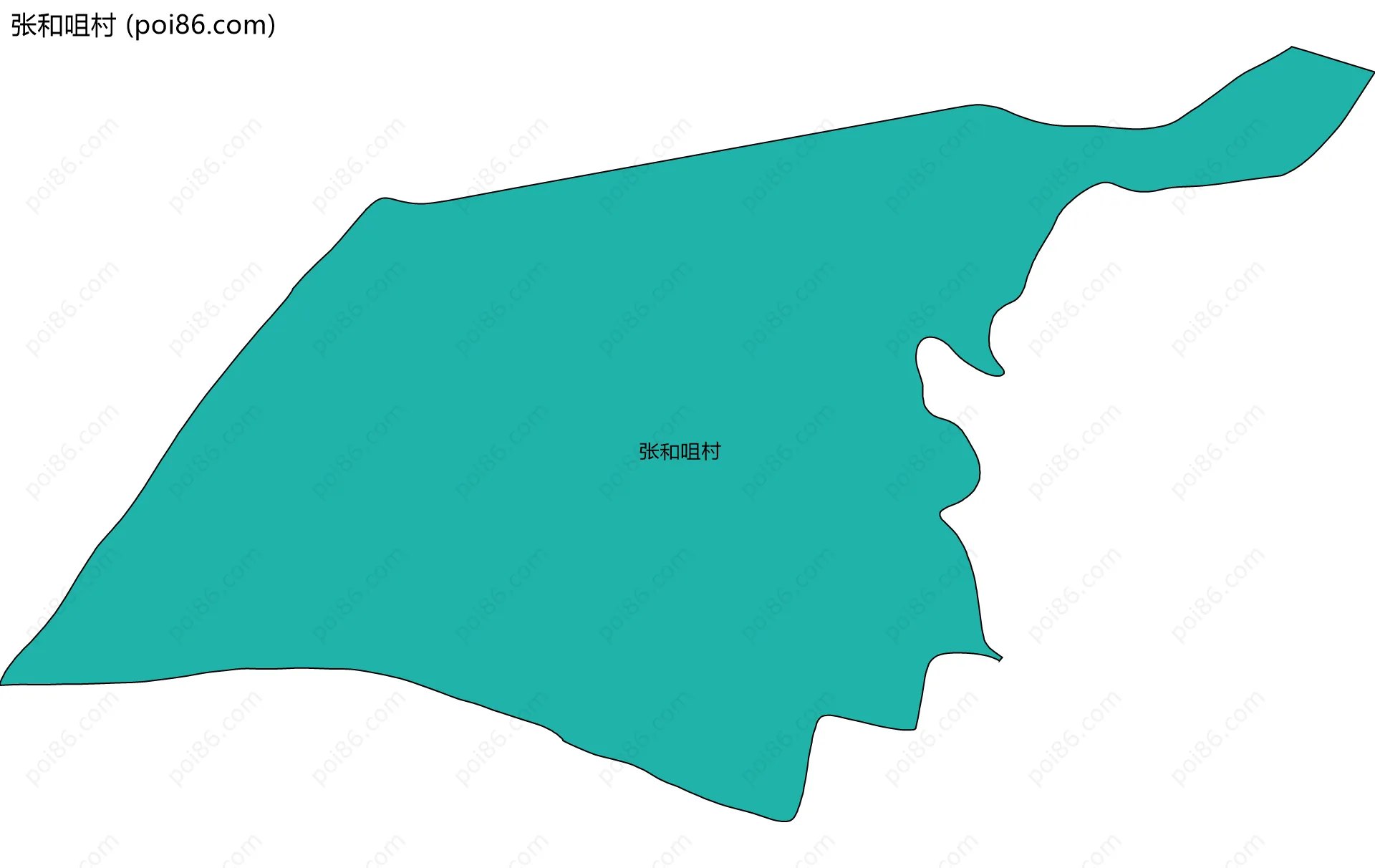 张和咀村边界地图