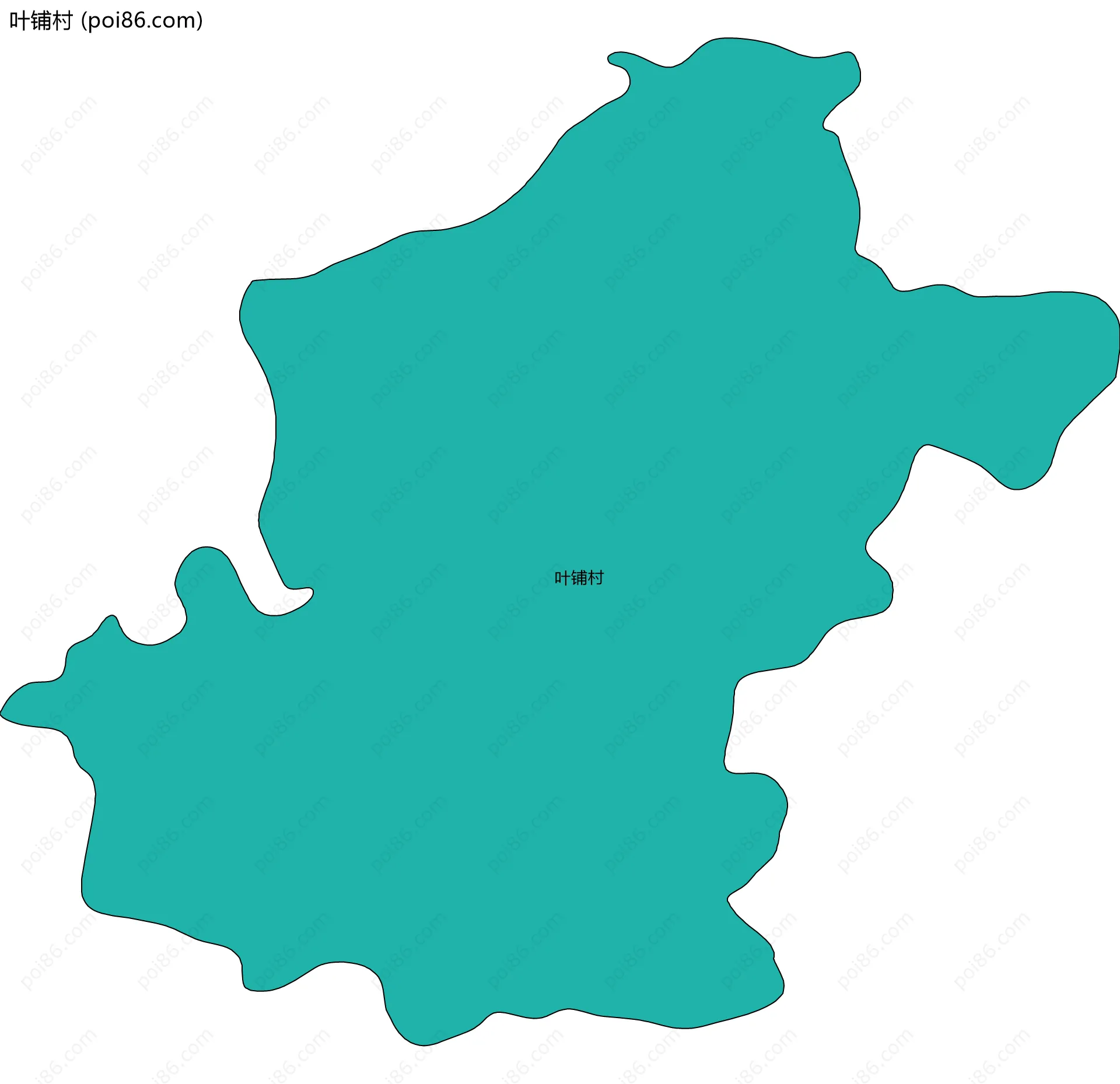 叶铺村边界地图