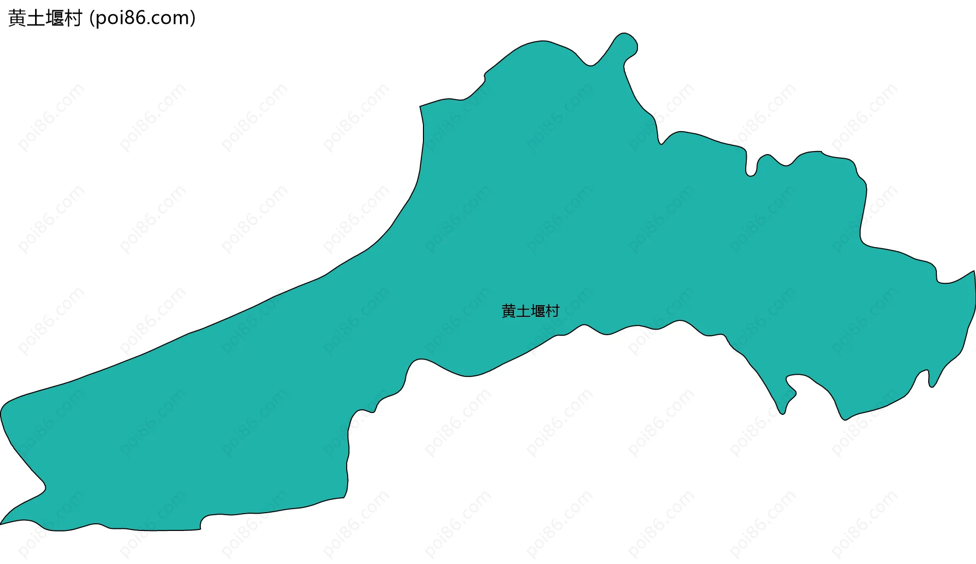 黄土堰村边界地图