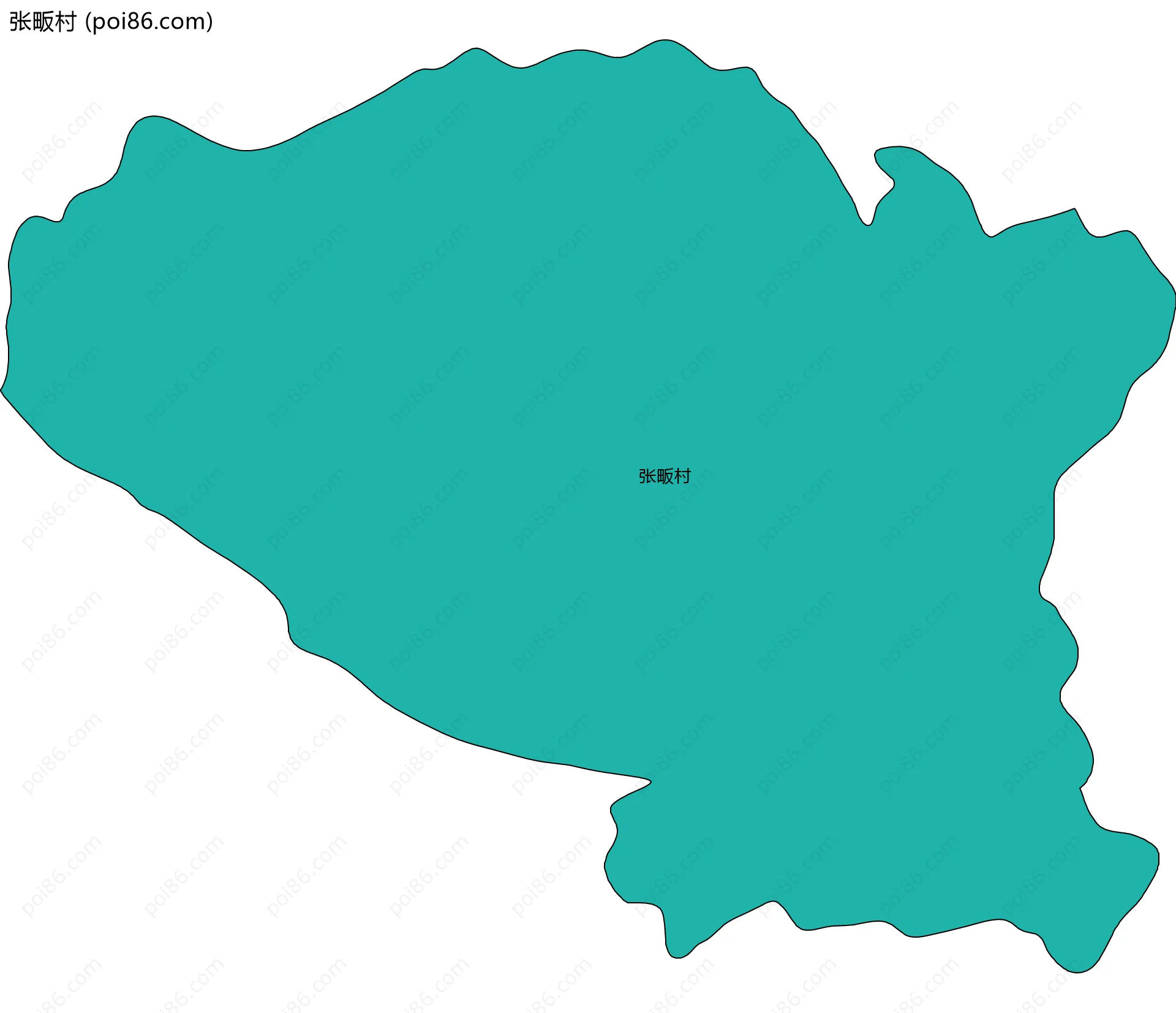 张畈村边界地图