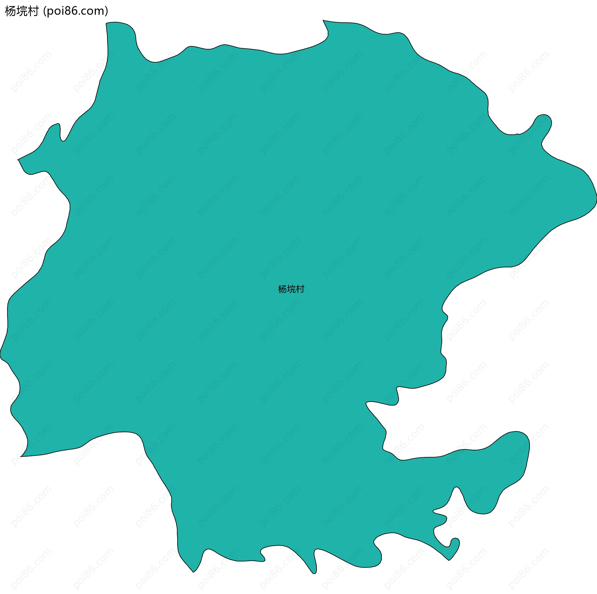 杨垸村边界地图