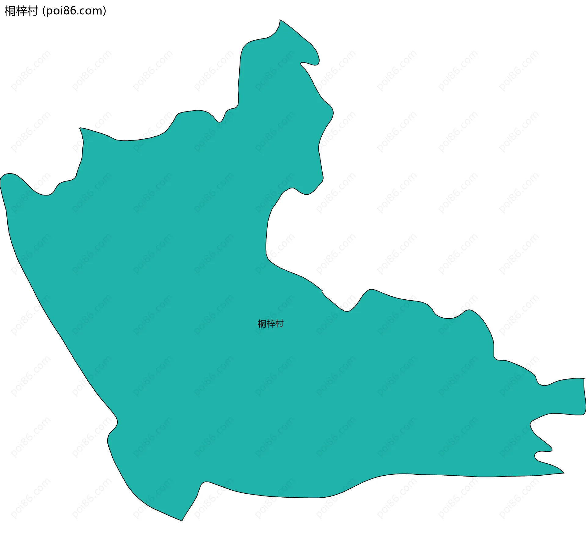 桐梓村边界地图