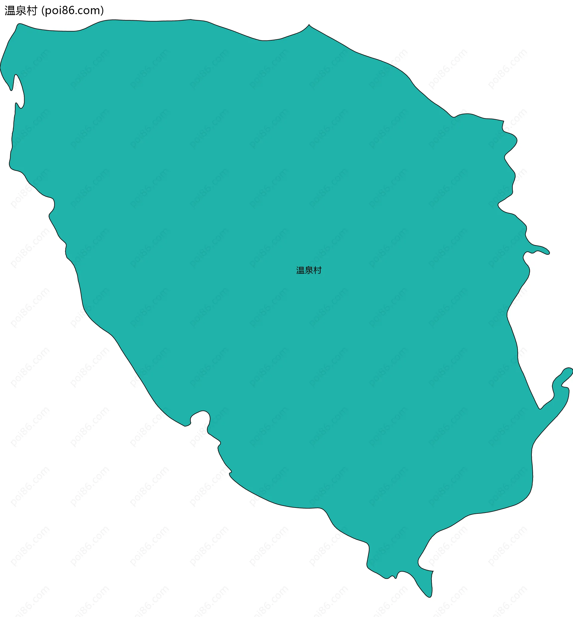 温泉村边界地图