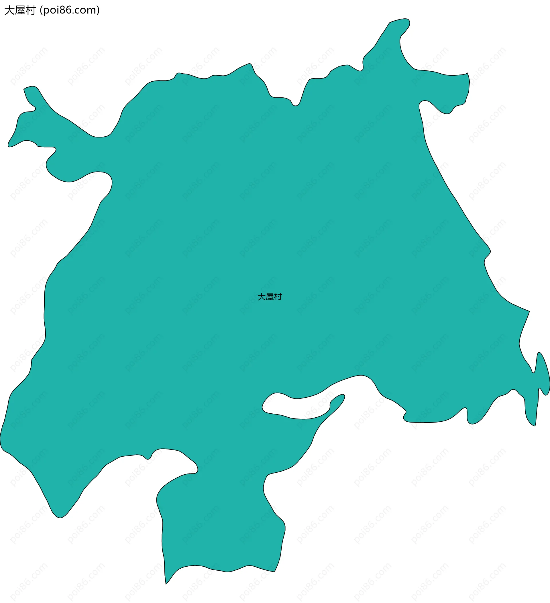 大屋村边界地图