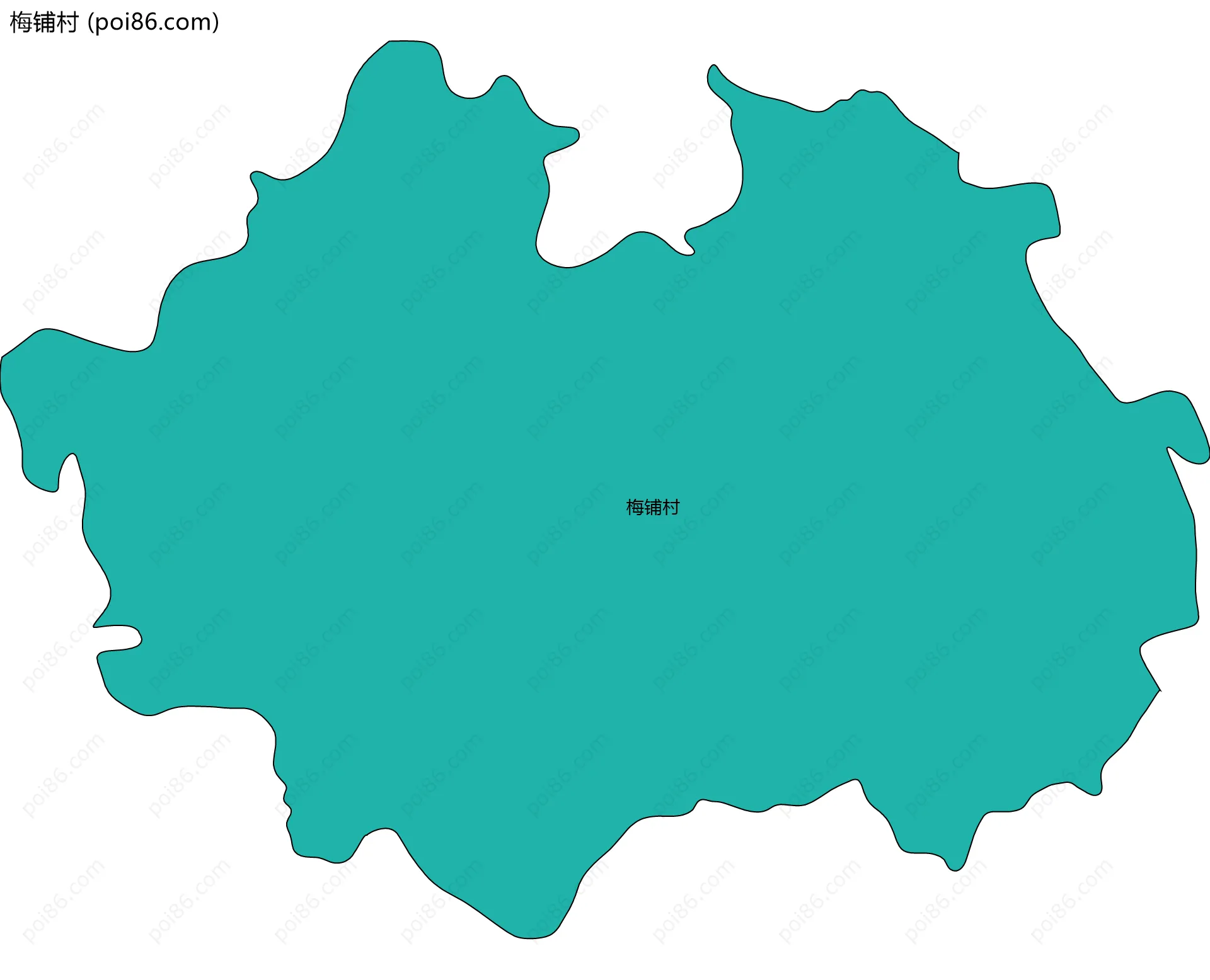 梅铺村边界地图