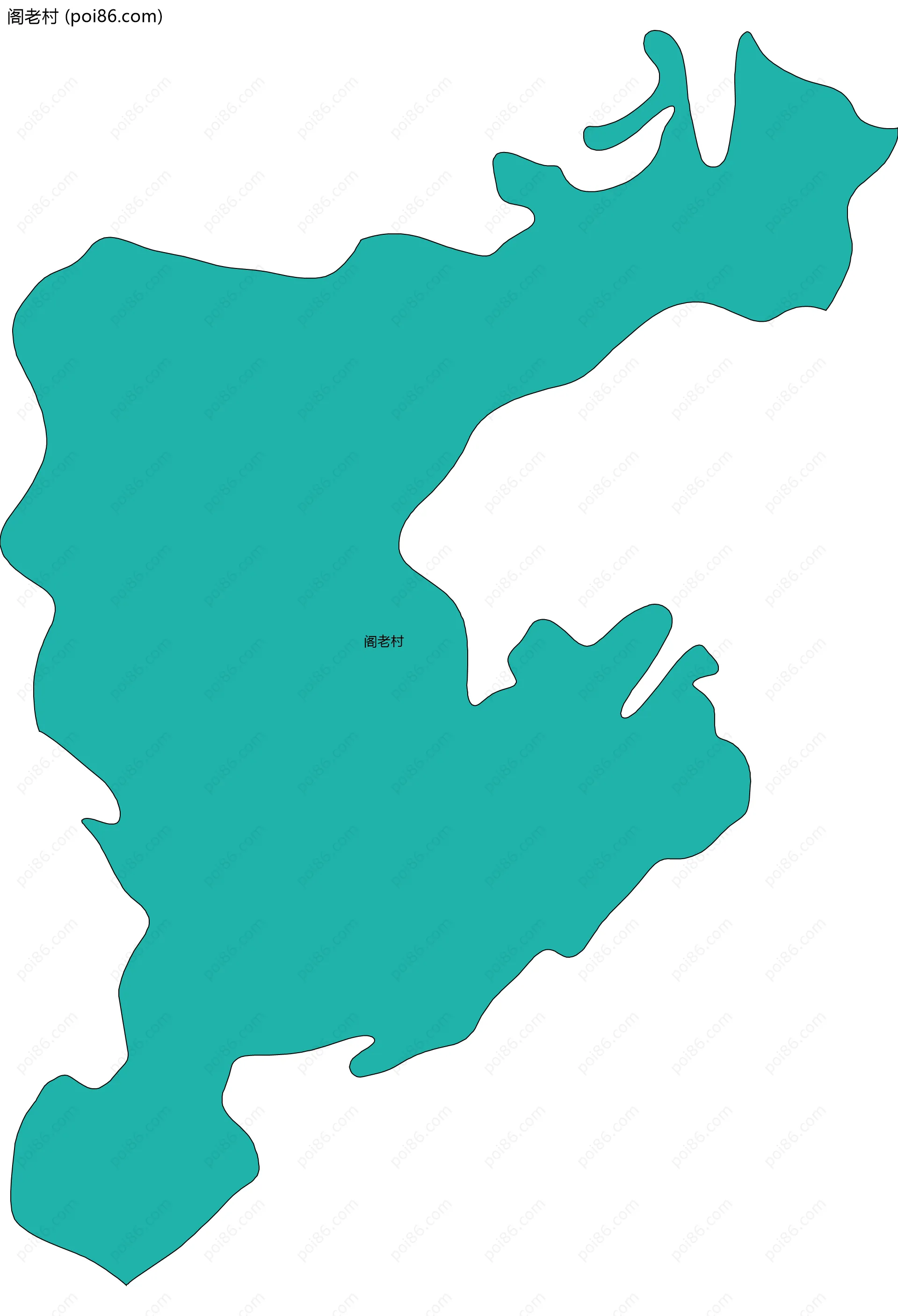 阁老村边界地图