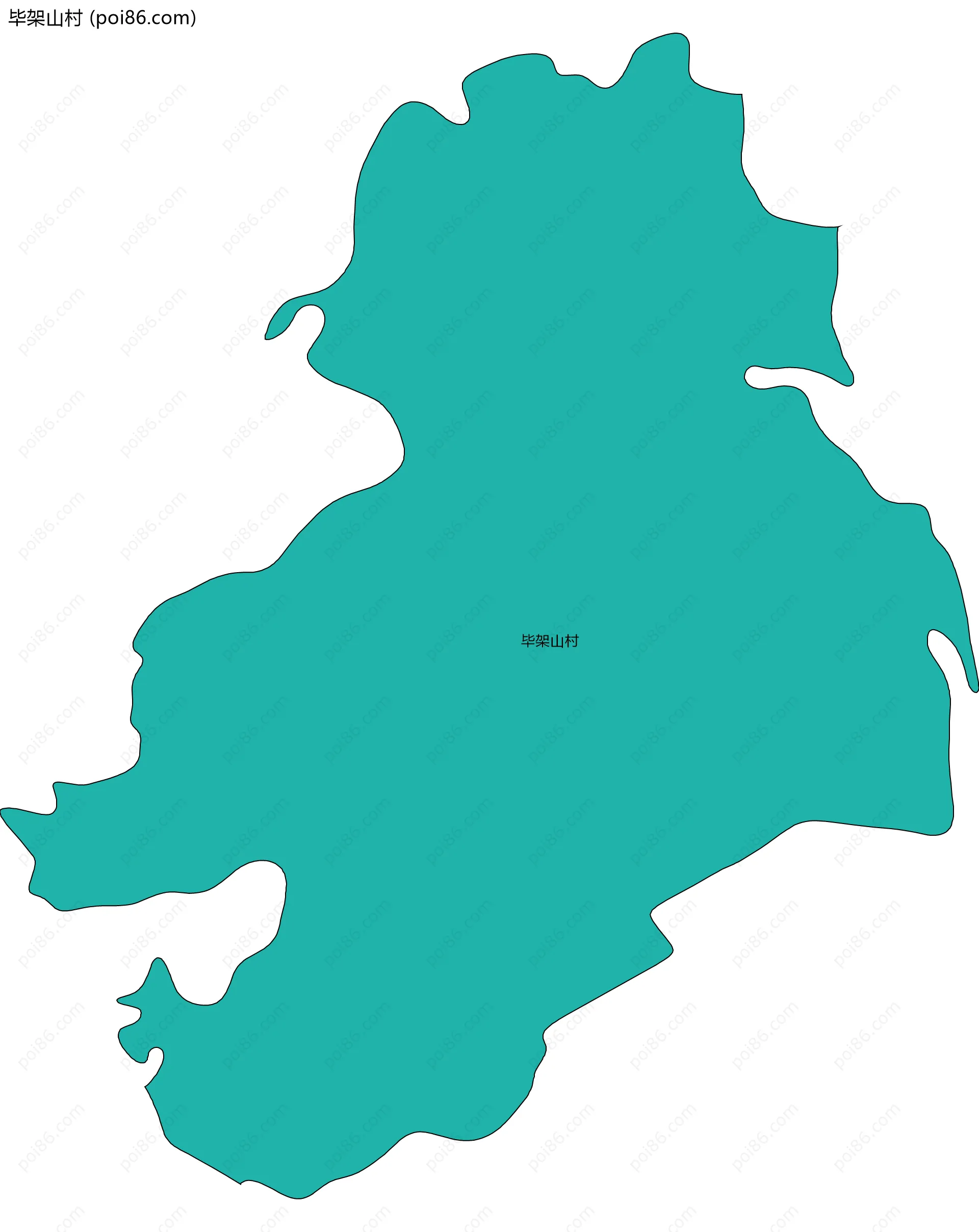 毕架山村边界地图