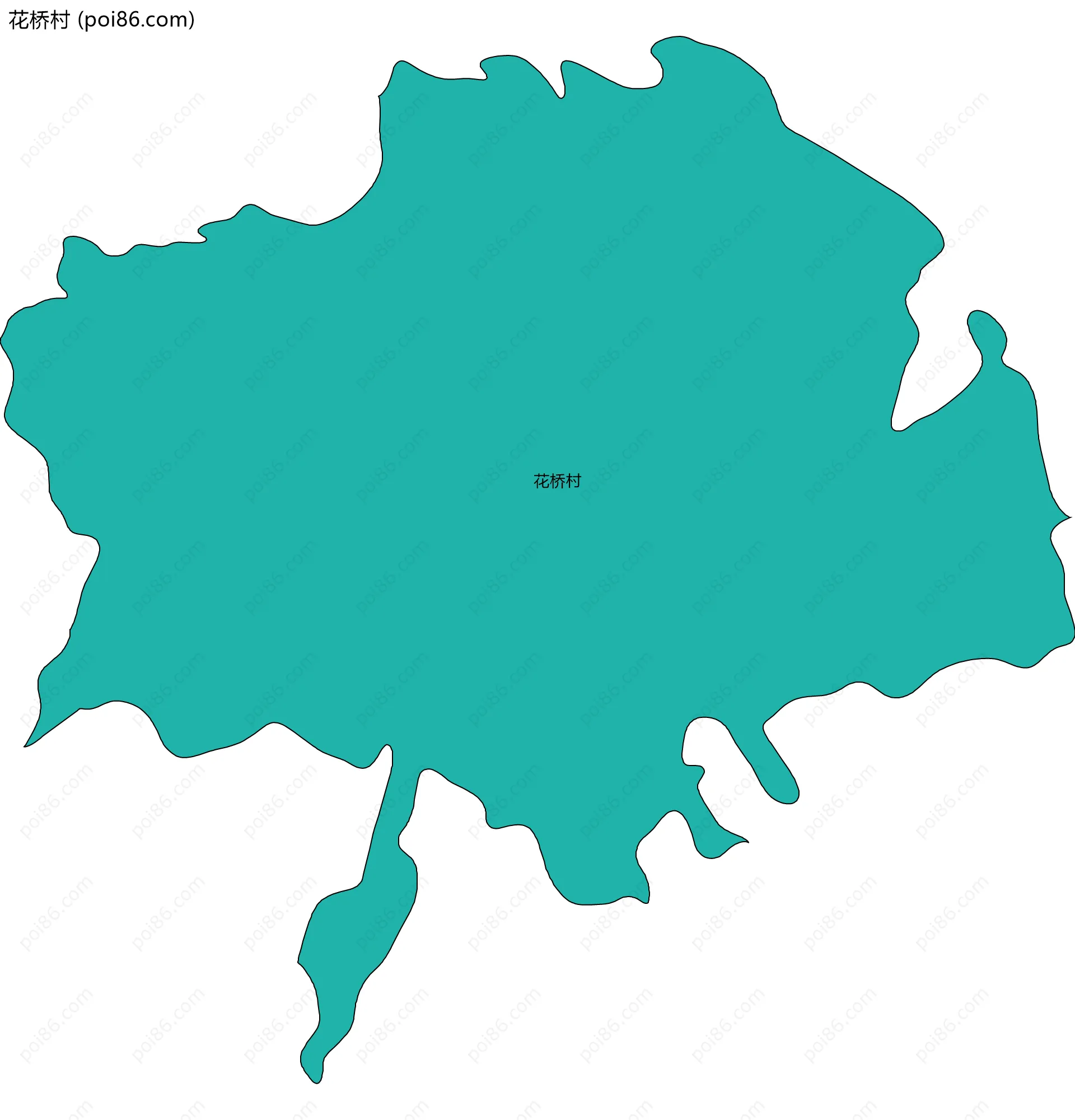 花桥村边界地图