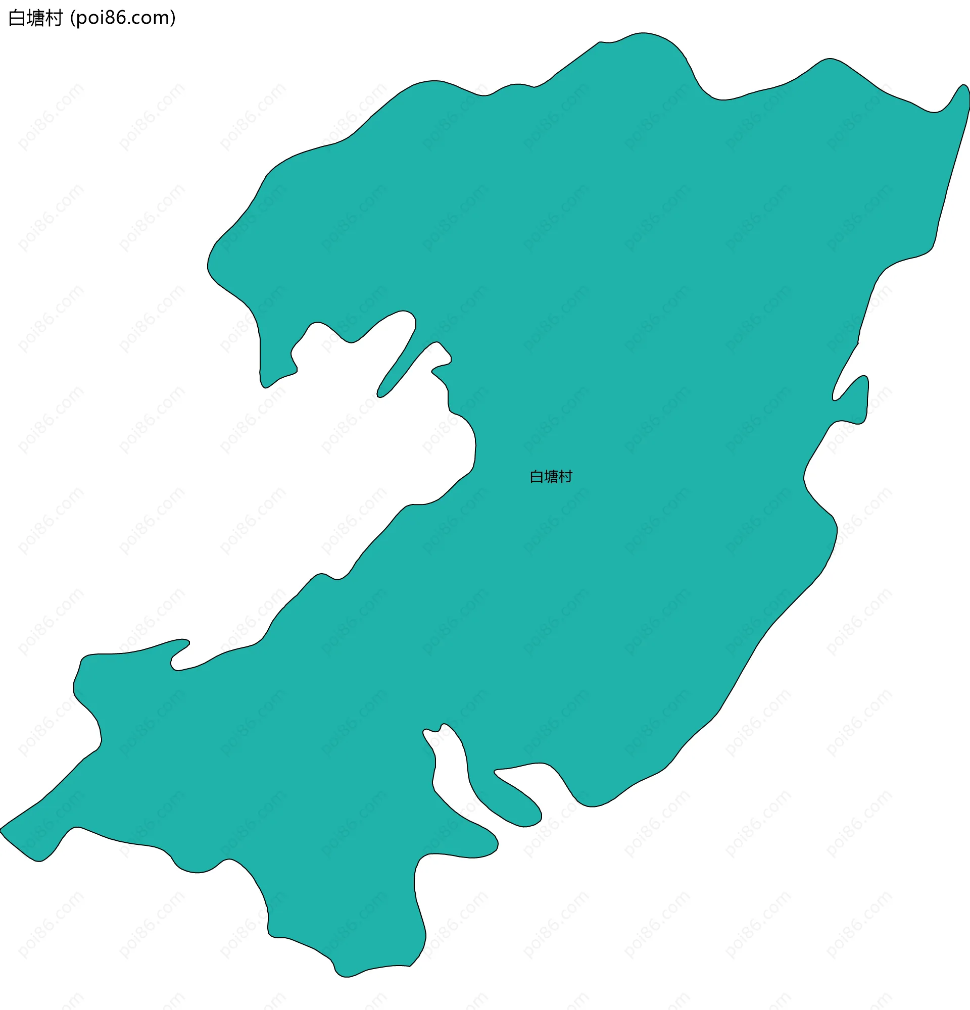 白塘村边界地图