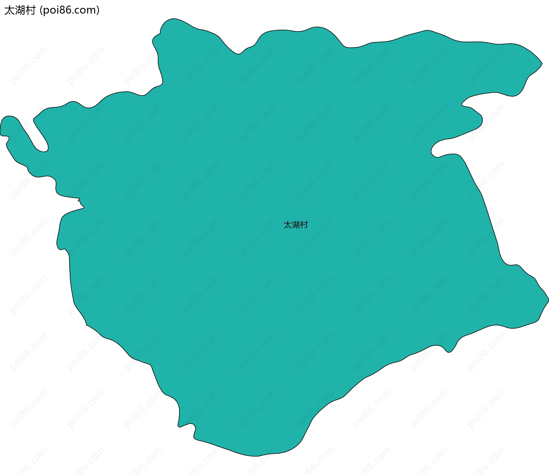 太湖村边界地图