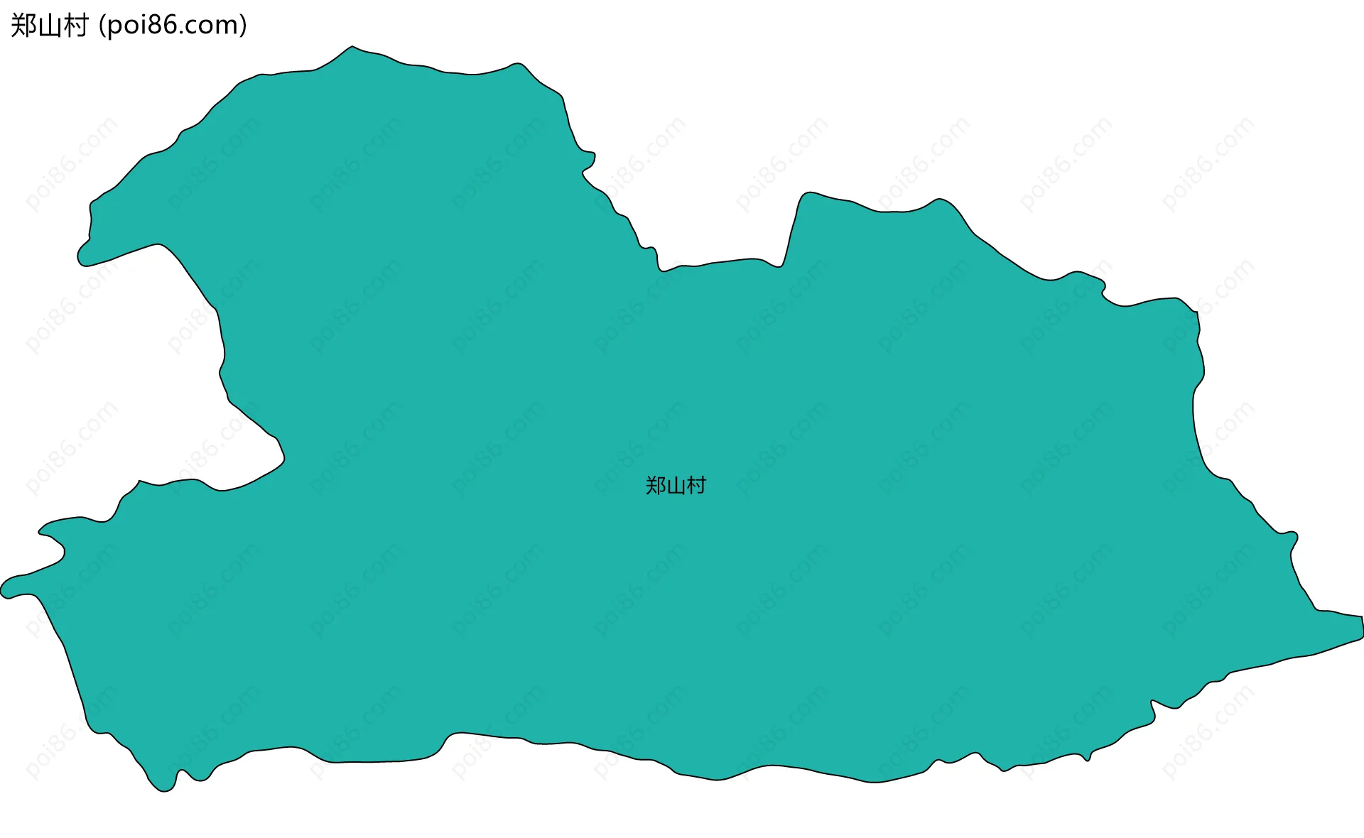 郑山村边界地图