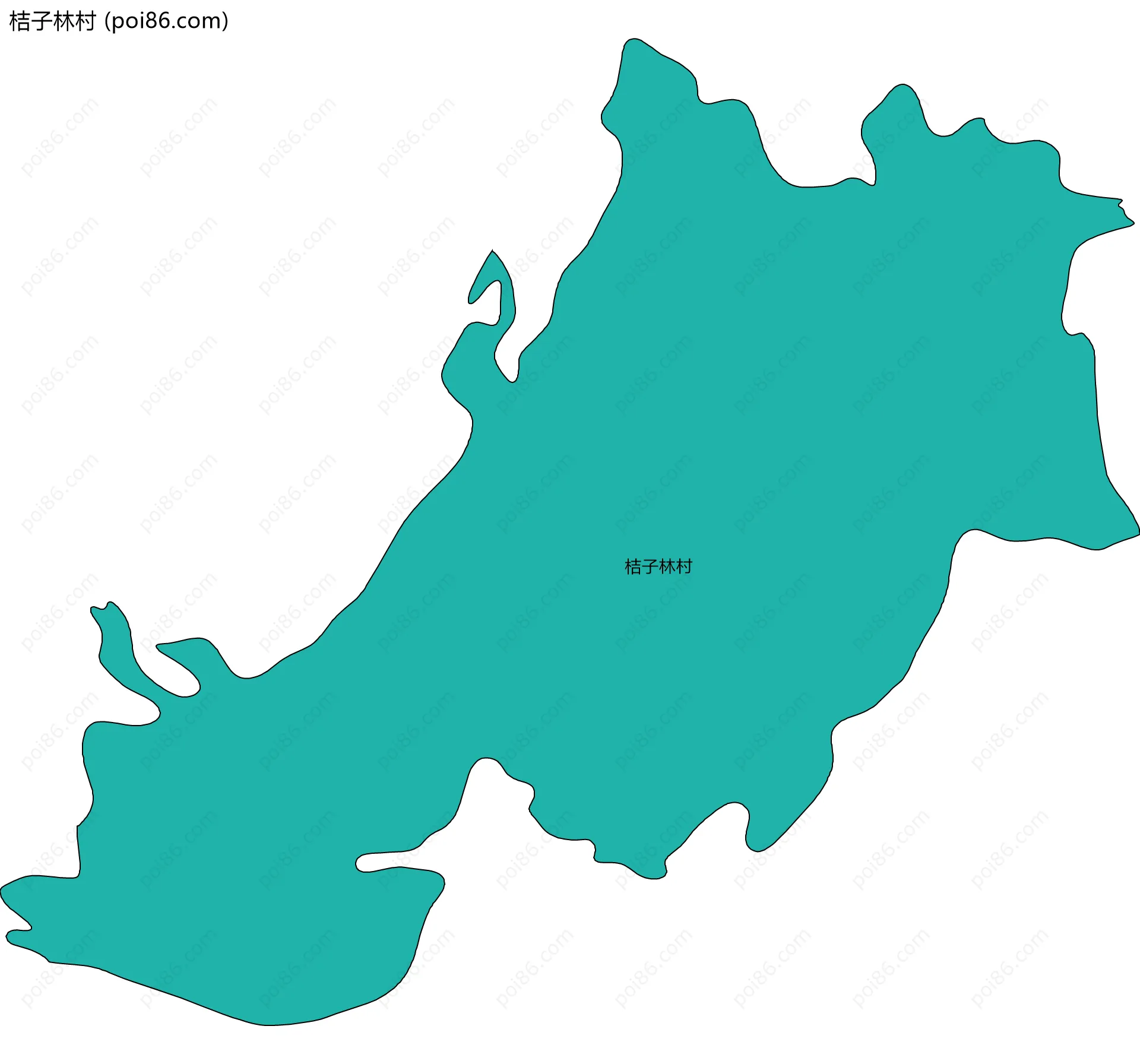 桔子林村边界地图