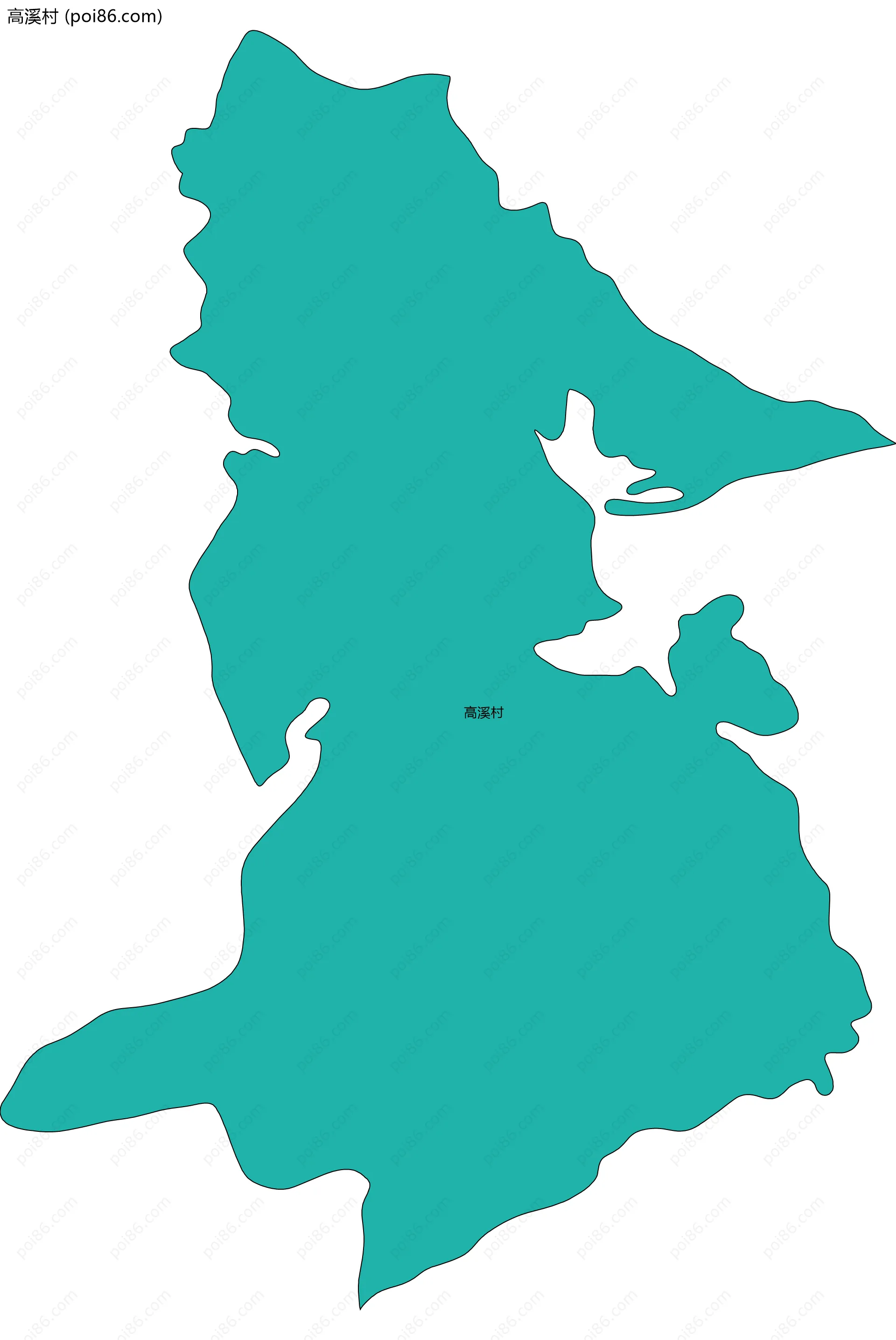 高溪村边界地图