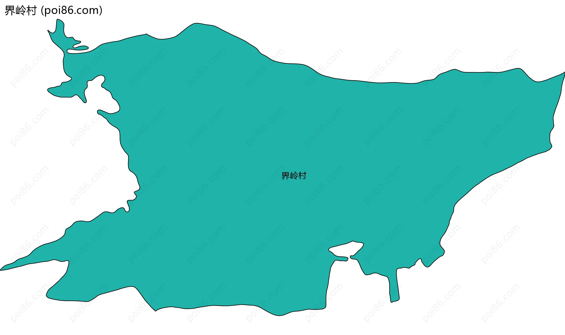 界岭村边界地图
