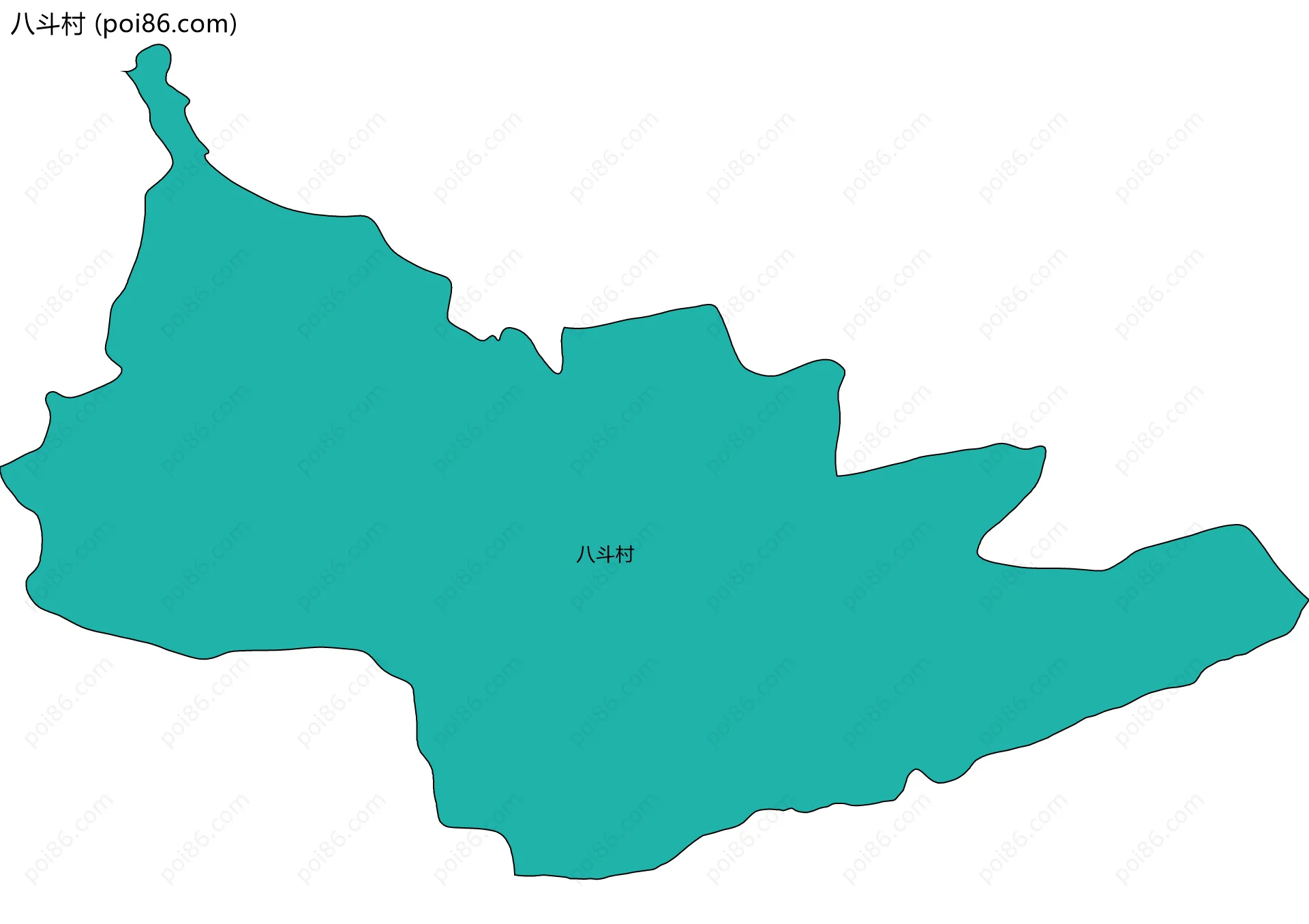 八斗村边界地图