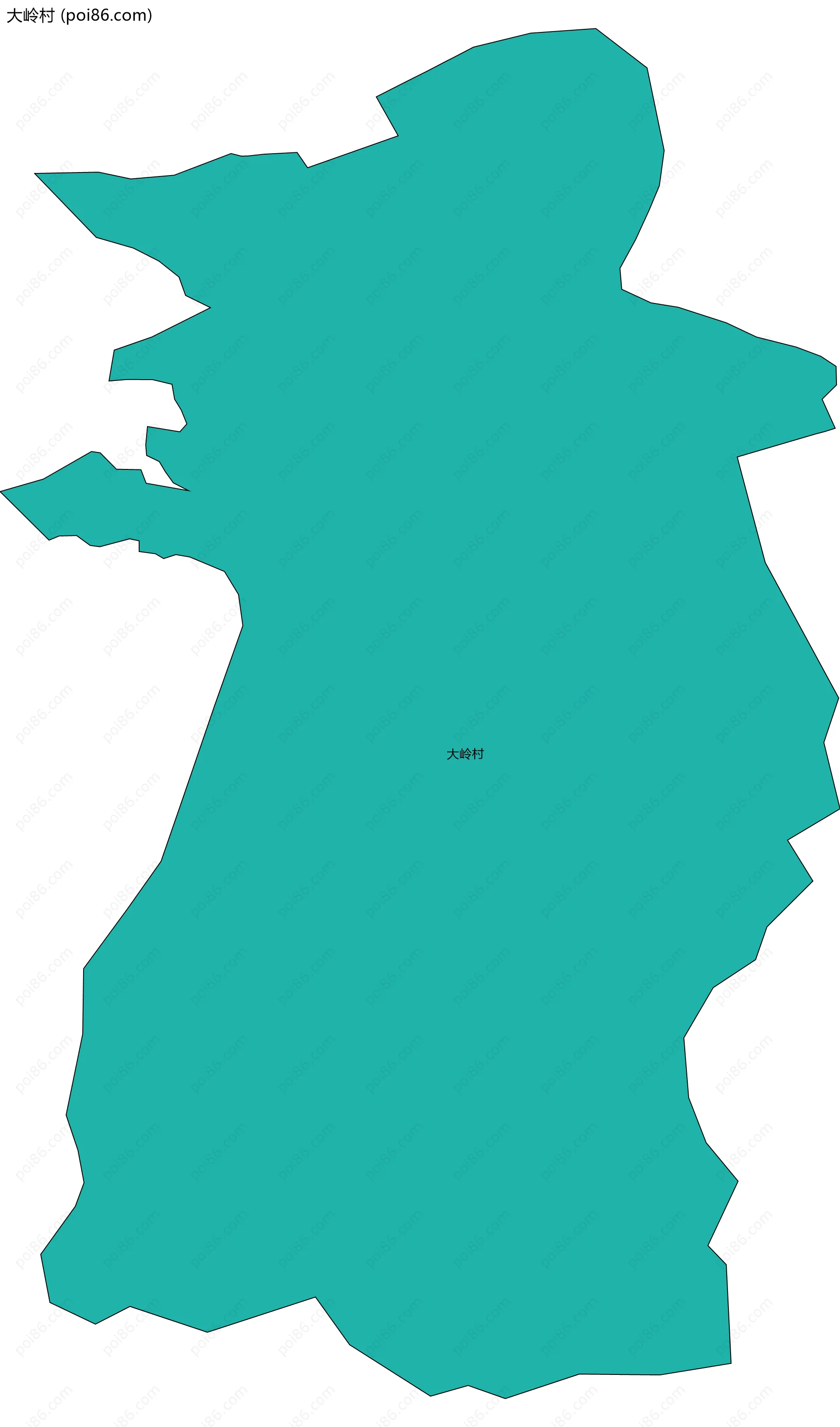 大岭村边界地图