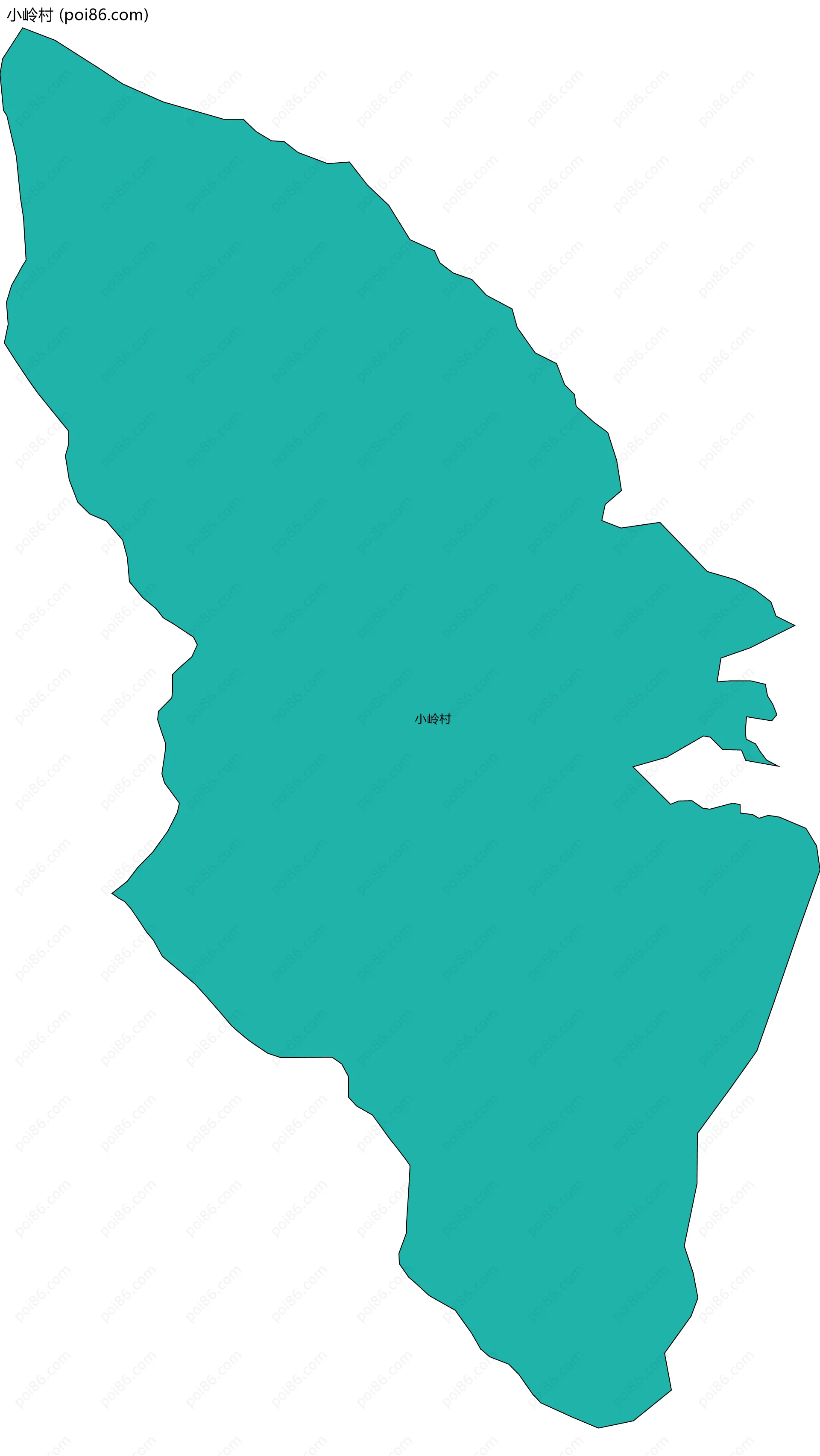 小岭村边界地图