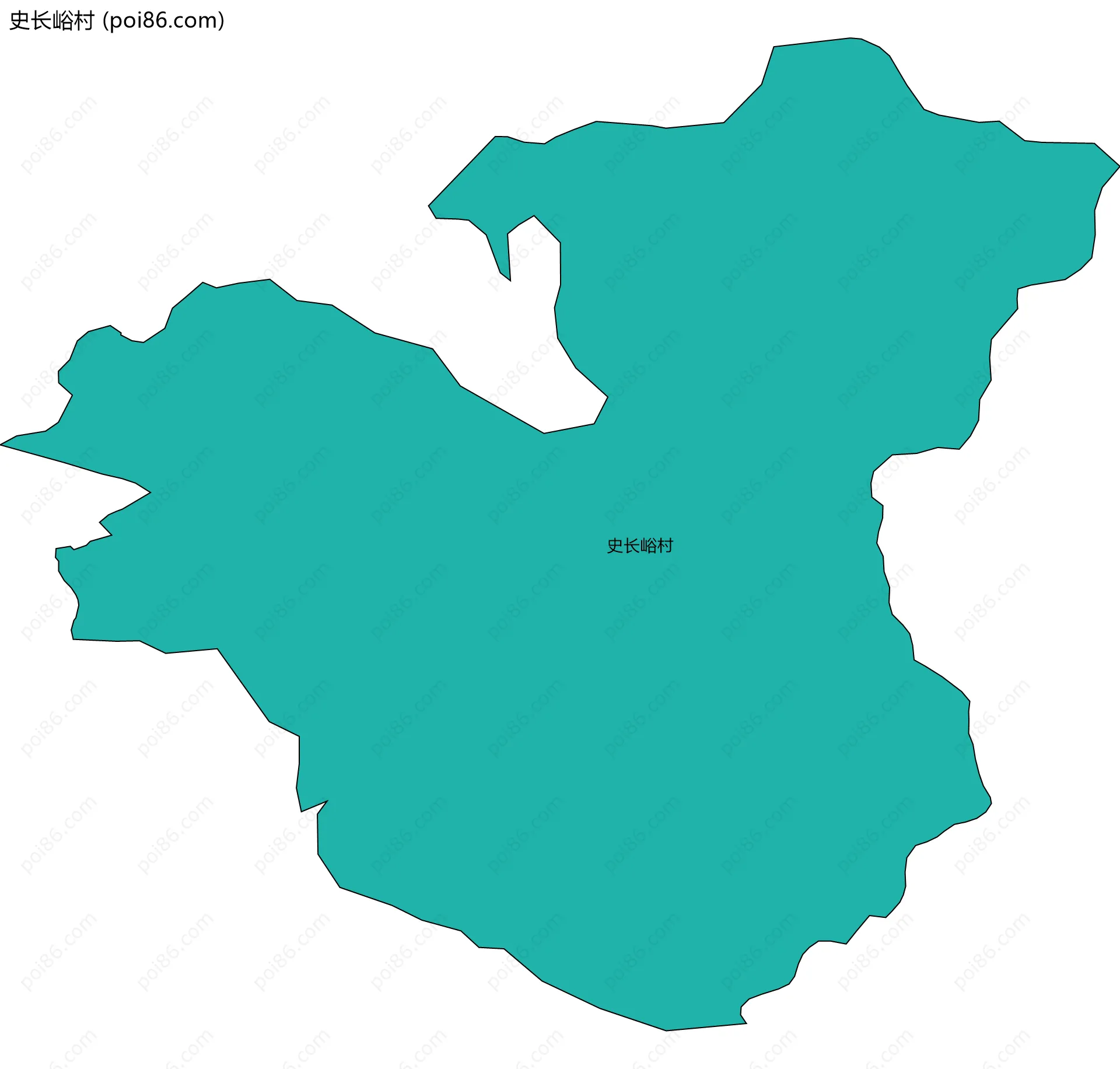 史长峪村边界地图