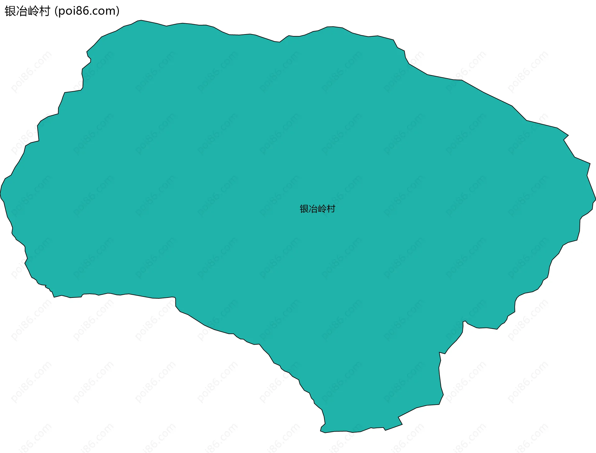 银冶岭村边界地图