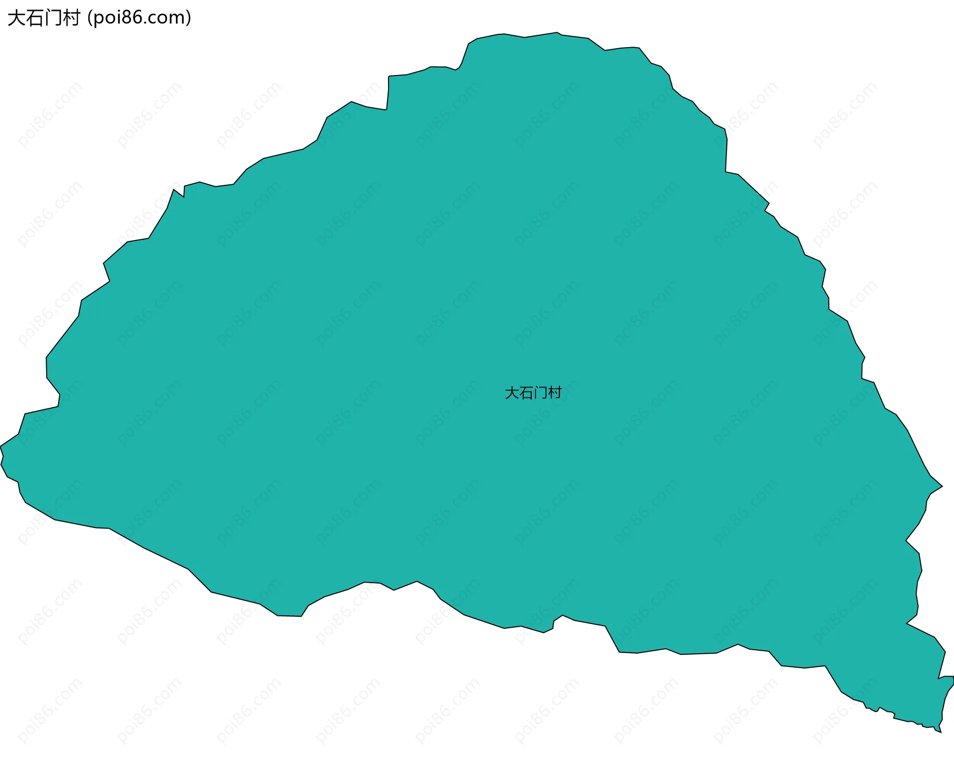 大石门村边界地图