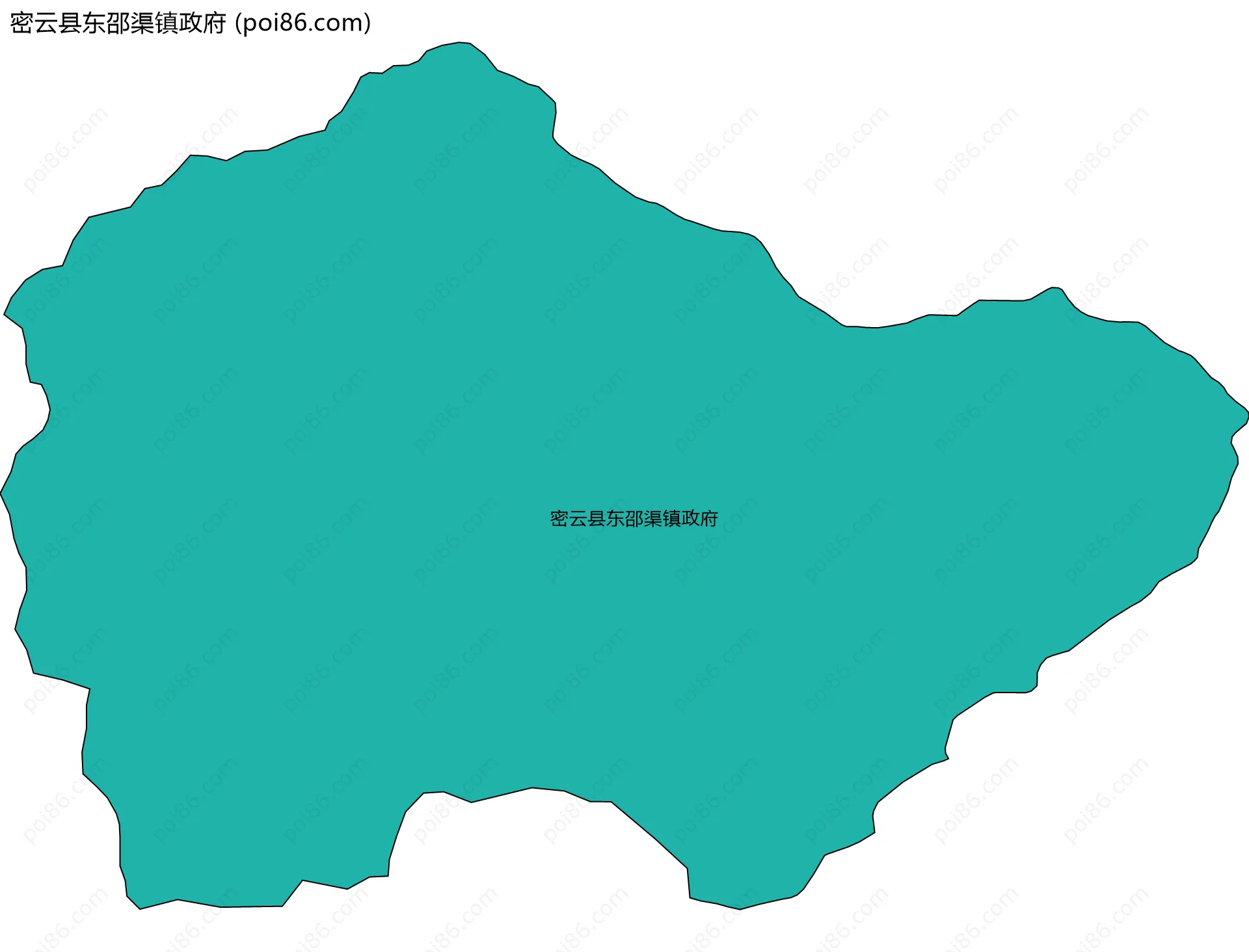 密云县东邵渠镇政府边界地图