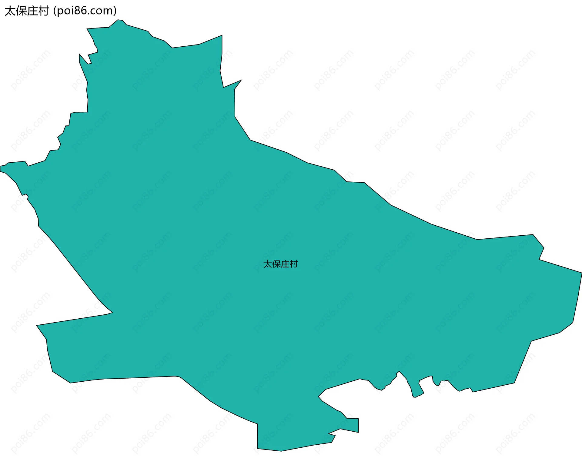 太保庄村边界地图